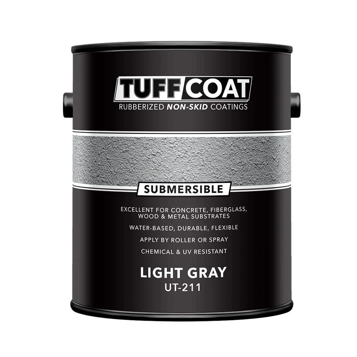 Tuff Coat UT-211 Light Gray - Submersible, Water-Based, Rubberized Non-Skid Coating - 1 Gallon