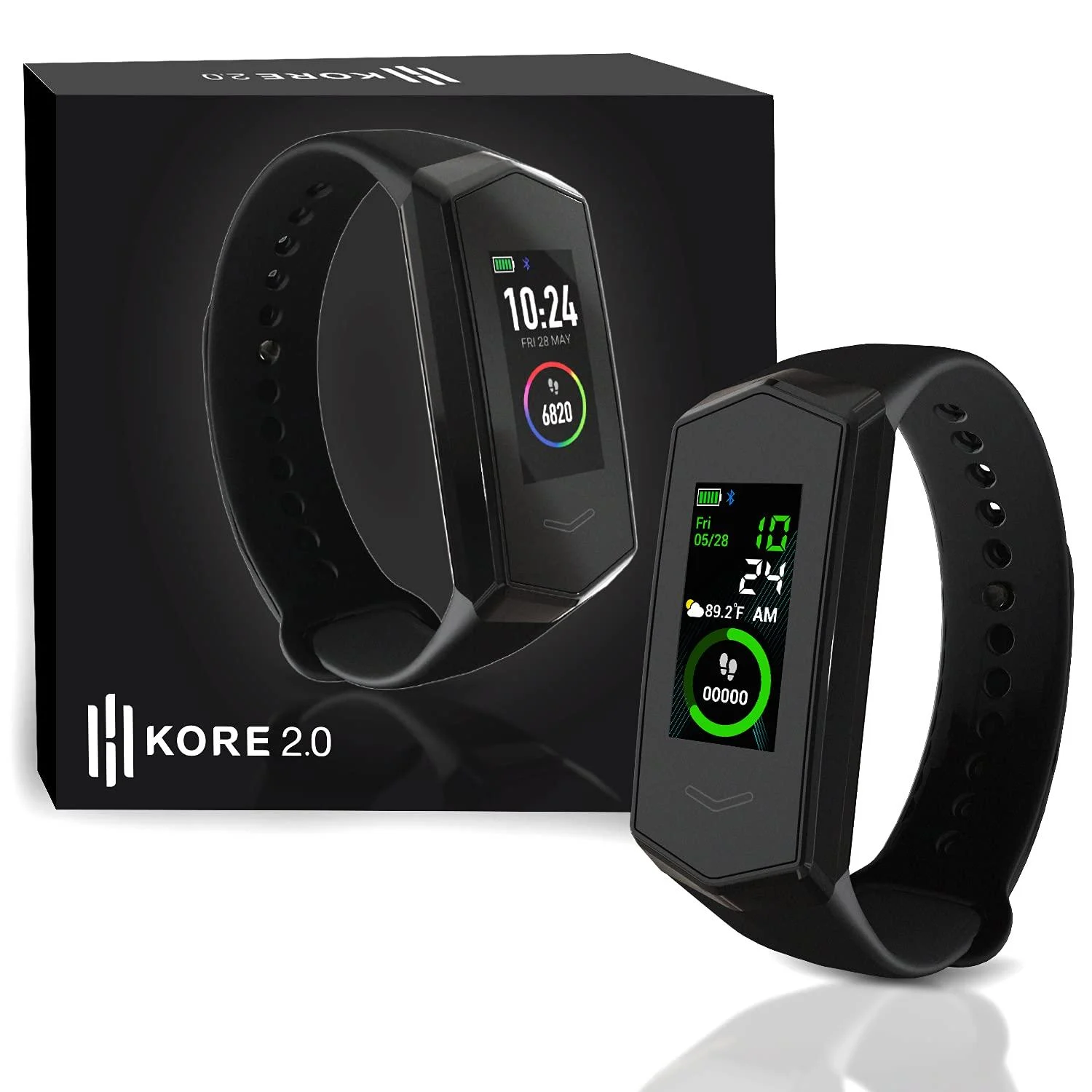 KoreHealth Kore 2.0 Fitness Tracker - Fitness Tracker with Built-in GPS | Track Fitness and Heart Rate | Activity Fitness Tracker with Step Counter | Wireless Activity Tracker for Women and Men