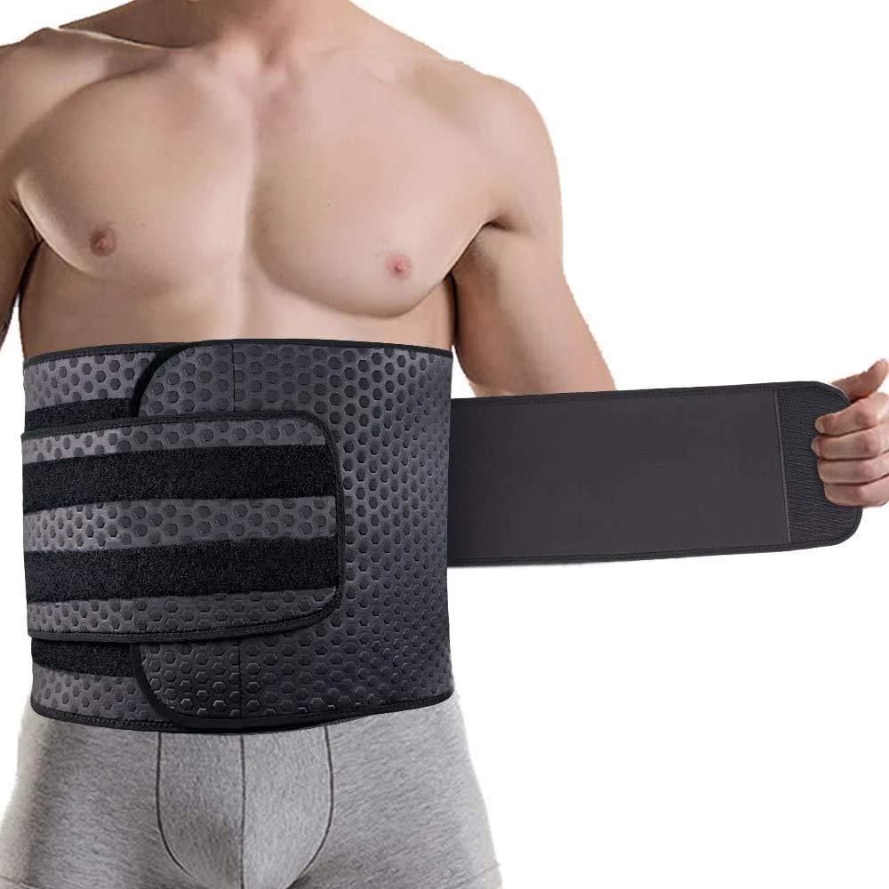 ZOHUMI Wasit Trimmer for Men Neoprene Ab Belt Widening Waist Trainer with Adjusted Straps for Weight Loss and Back Support XL 40-48inch