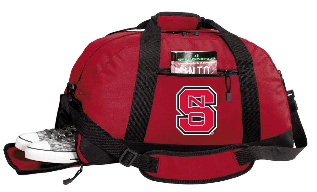 NC State Duffle Bags - NC State Wolfpack Gym Bag w/ SHOE POCKETS