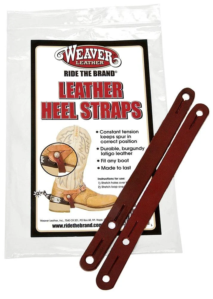 Weaver Leather Heel Straps , Burgundy