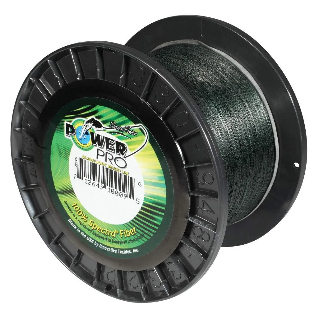 PowerPro Spectra Moss Green Braided Line 8 Pound, 100 Yards