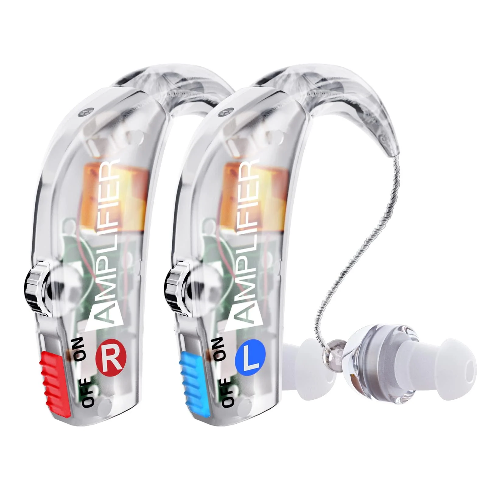 Hearing Aids, Crystal Clear Hearing Aids for Seniors, Hearing Aids Amplifier with Noise Cancelling for Adults Hearing Loss Ear Hearing Assist Devices Hearing Aid 2 Pack Jz-1088tm