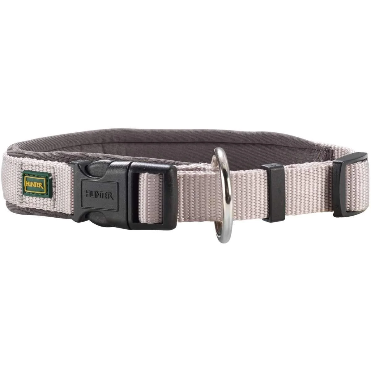 HUNTER NEOPREN VARIO PLUS collar dog collar nylon padded with neoprene 55/2.5 (L) grey 55/2.5 (L) grey