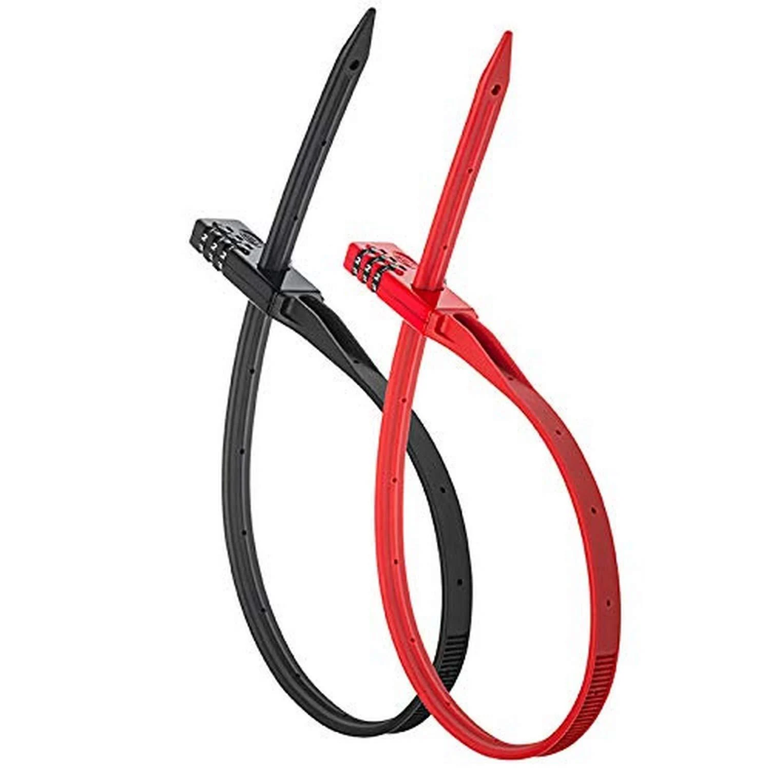 Bell QuickZip Zip-Tie Multi-Purpose Combo Lock 2 Pack Red/Black One Size