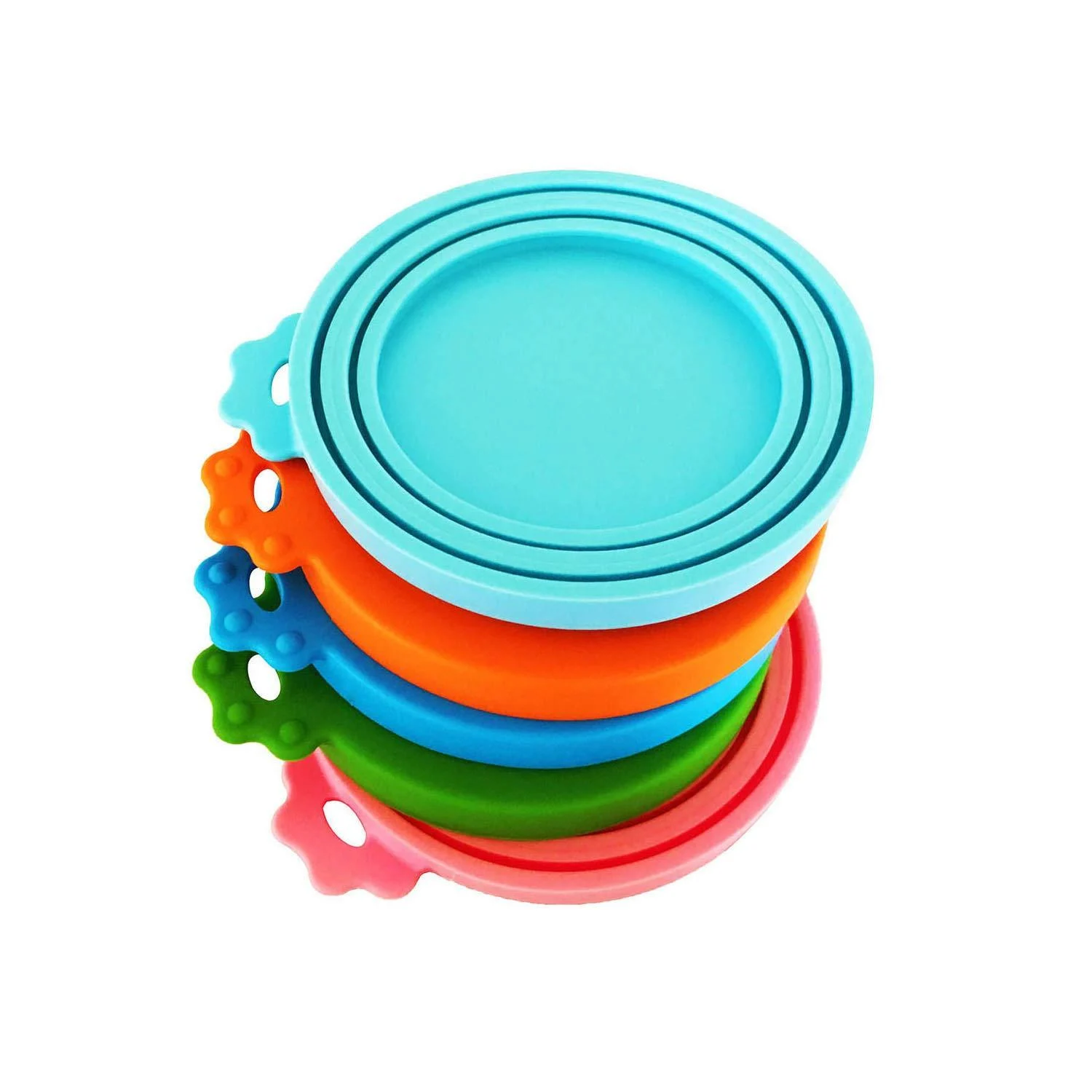 DYBEN Pet Can Covers/Universal BPA Free & Dishwasher Safe/Silicone Pet Food Can Lid Covers 5 pack