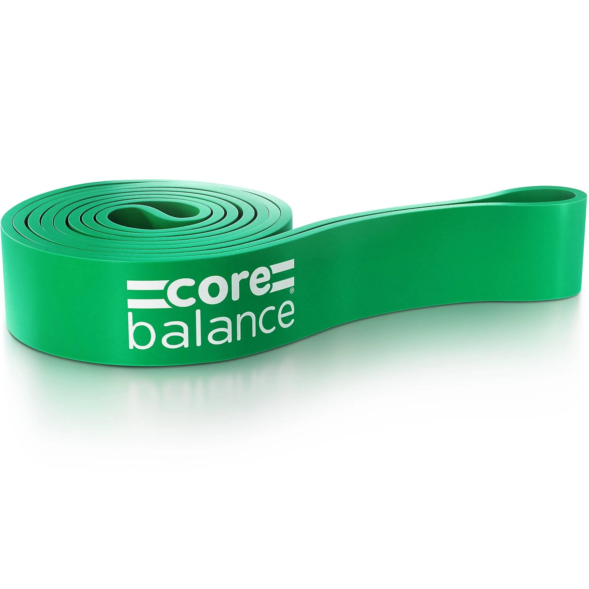 Assisted Pull Up Bands Resistance Strength Training Natural Latex (Light to Extra Heavy) Green (X Heavy) - Core Balance