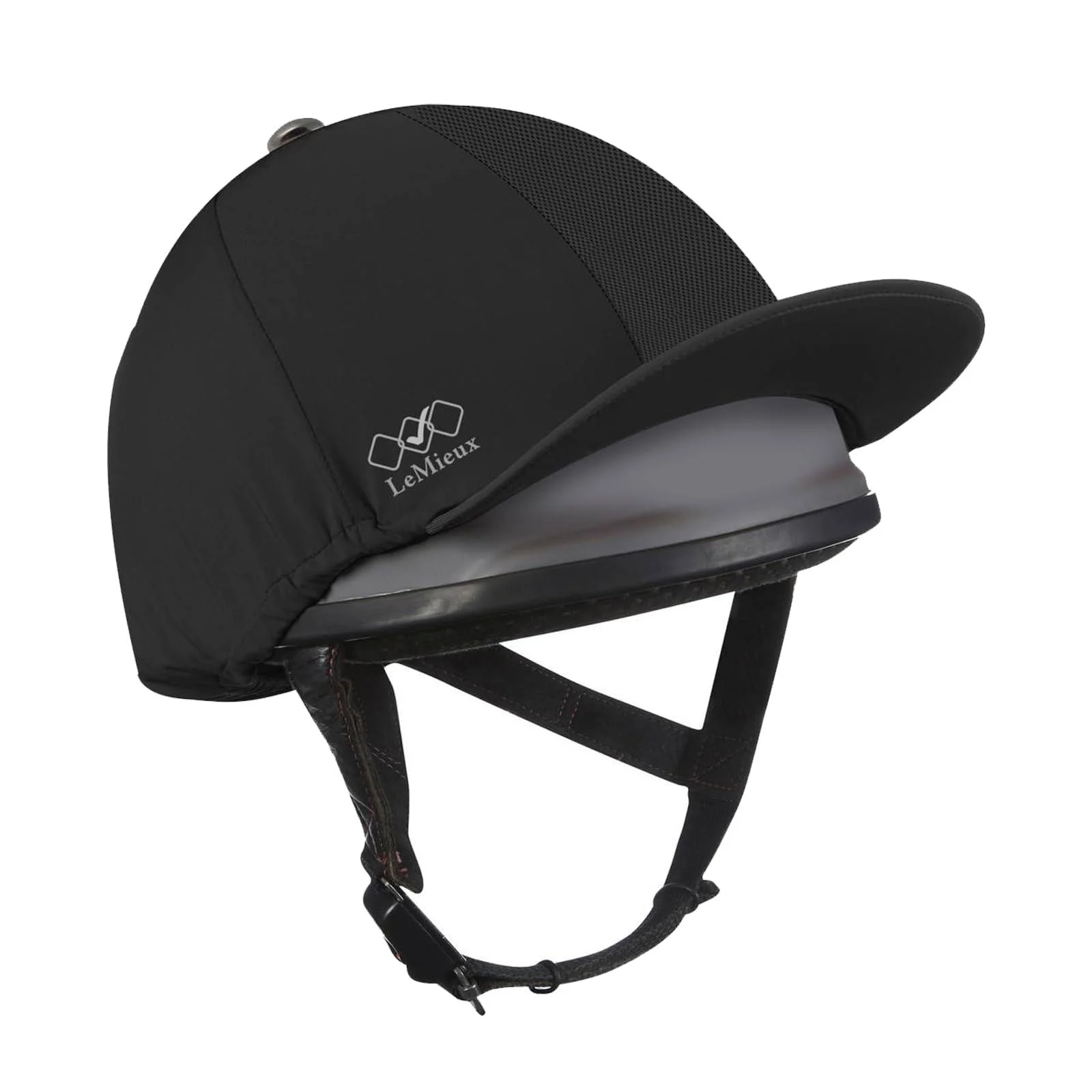 LeMieux Unisex Pro Mesh Hat Silk - Breathable Headwear with 4 Way Stretch Fabric - Snug & Secure Fit - One Size Black