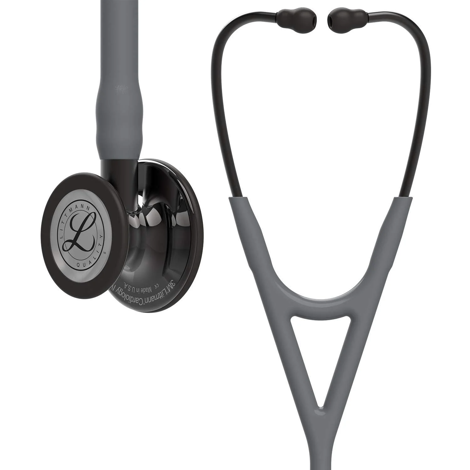 3M Littmann Cardiology IV Diagnostic Stethoscope High Polish Smoke-Finish Chestpiece Gray Tube Smoke Stem and Smoke Headset 27 inch 6238 Hi Polish Smoke Chstpce Gray Tube Smoke Blck Hdst Single
