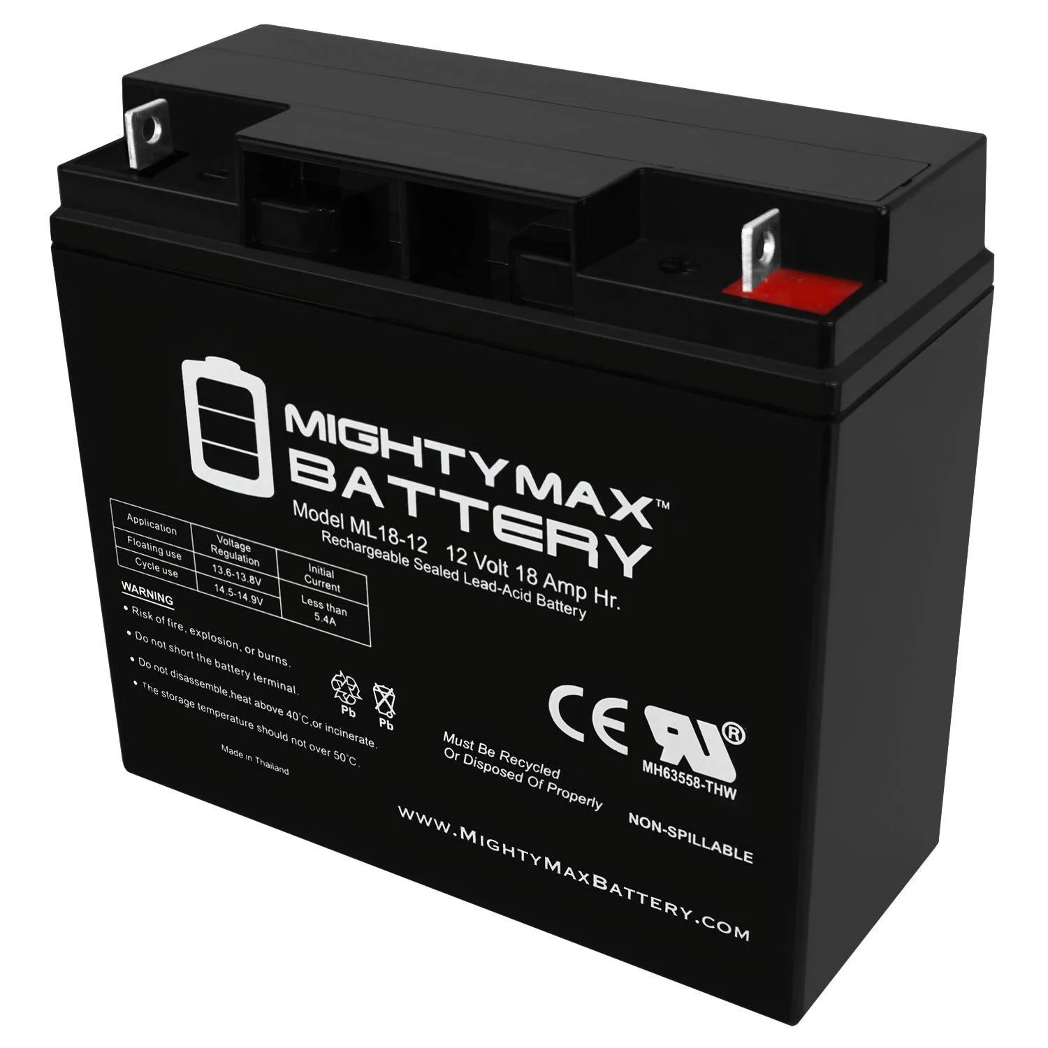 Mighty Max Battery 12V 18AH SLA Battery Replacement for Enduring 6FM18 6-FM-18