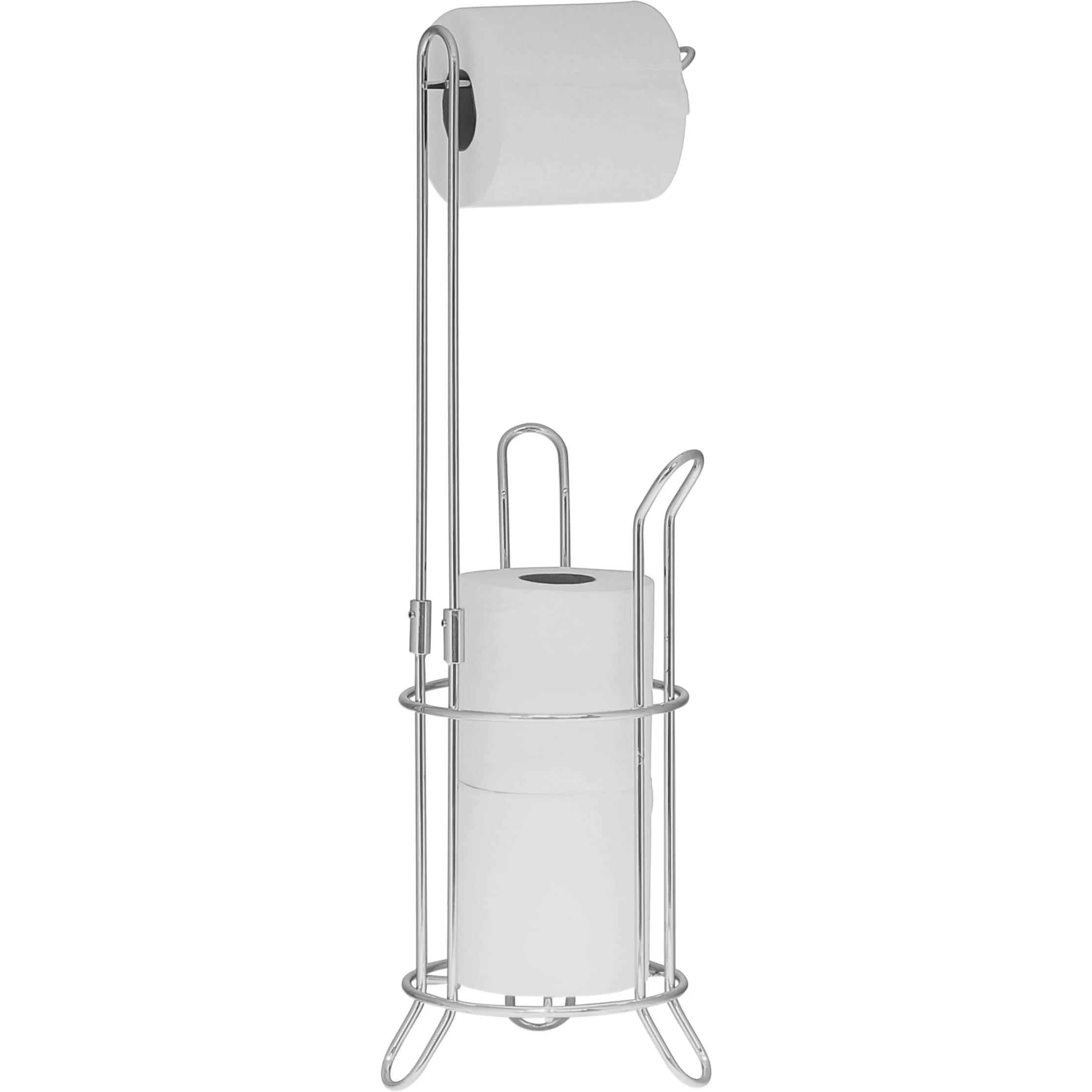 SimpleHouseware Bathroom Toilet Tissue Paper Roll Storage Holder Stand, Chrome Finish Standard Chrome - Simple Houseware