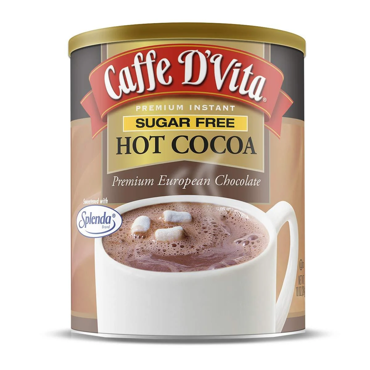 Caffe DVita Sugar Free Hot Cocoa 10 oz. can - Caffe D'Vita