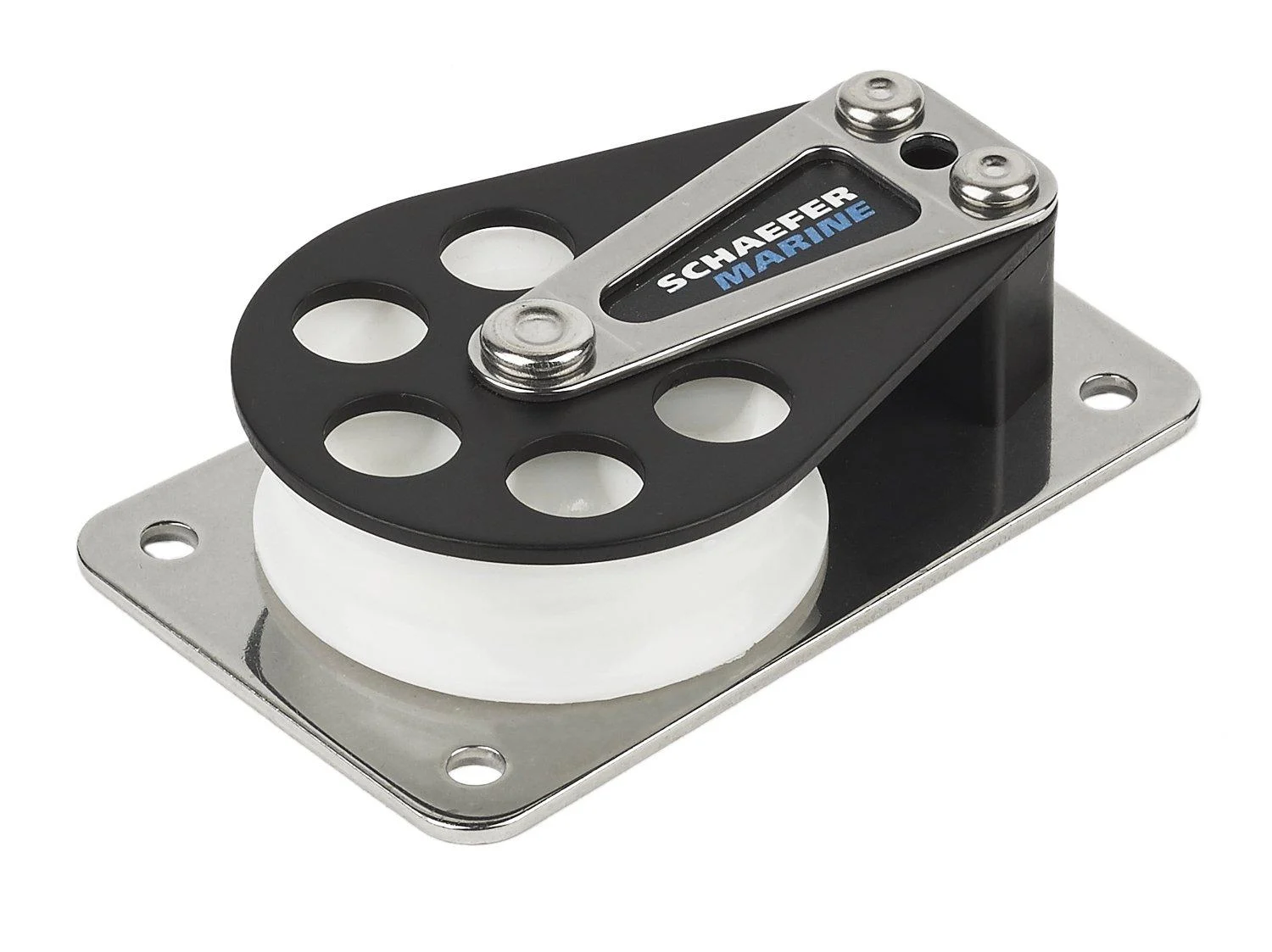 Schaefer 5 Series Block with Aluminum Cheek, Stainless Steel Base and Delrin Sheave