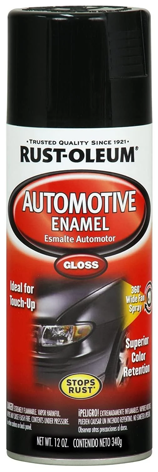 Rust-Oleum Available 252462 Automotive 12-Ounce Enamel Spray Paint Gloss Black 12 Ounce 11 Fl Oz 12 oz Gloss Black