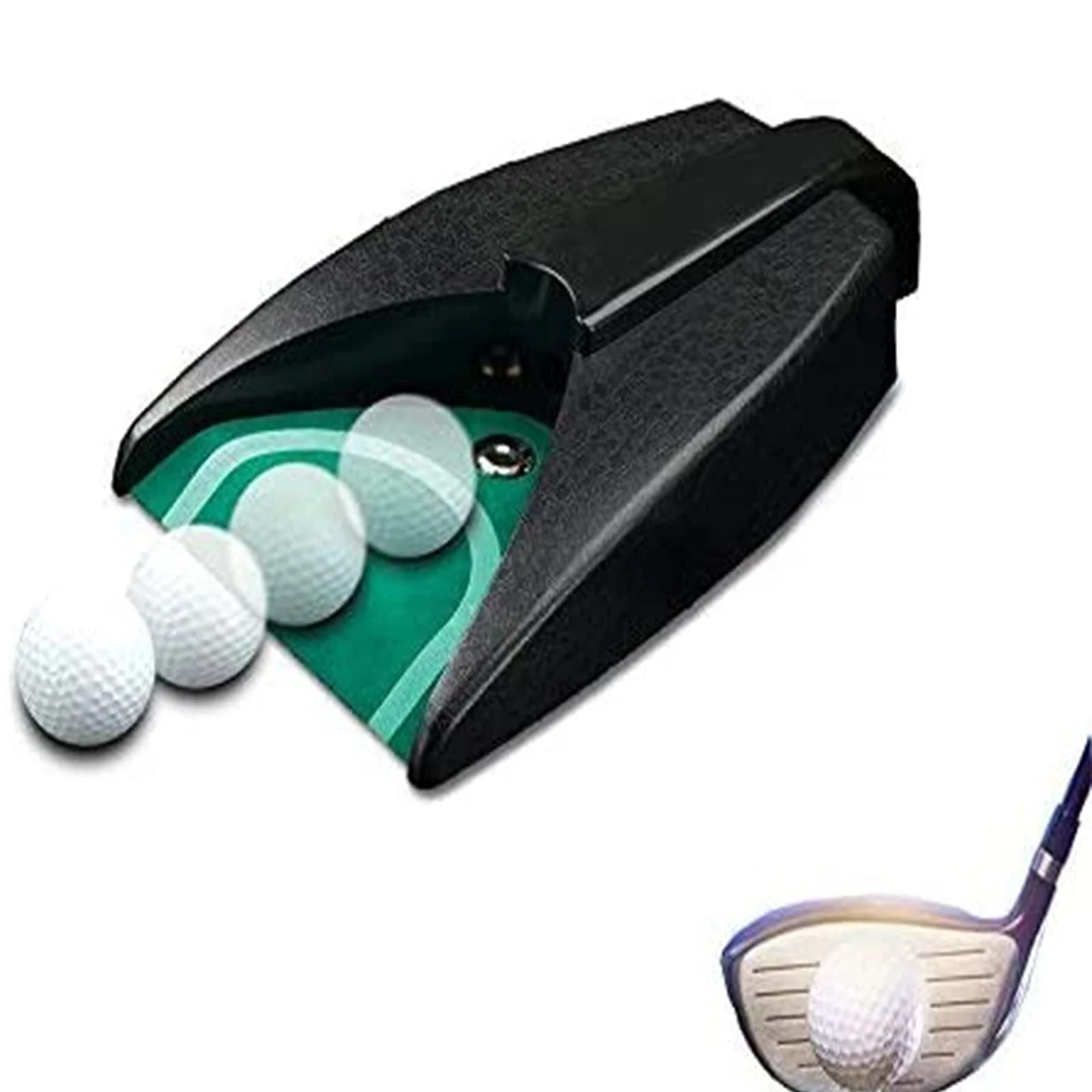 Enshey Golf Automatic Putting Cup, Golf Return Machine for Training Indoor Office, Golf Hole Auto Returning Practice for Outdoor Garden Lawn - funwill