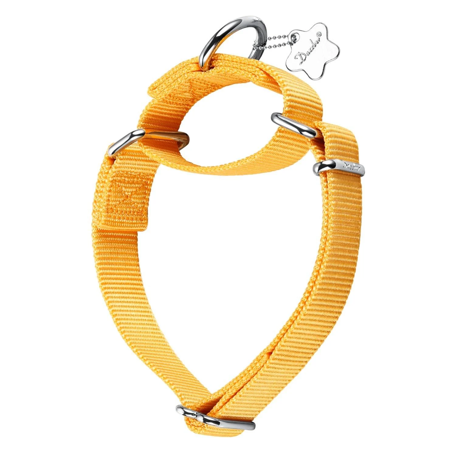 Then Martingal collars for dogs adjustably durable no escape stop pull dog collon nylon for large/medium/small dogs (m (36cm-53cm) light yellow) m (36cm-53cm) light yellow