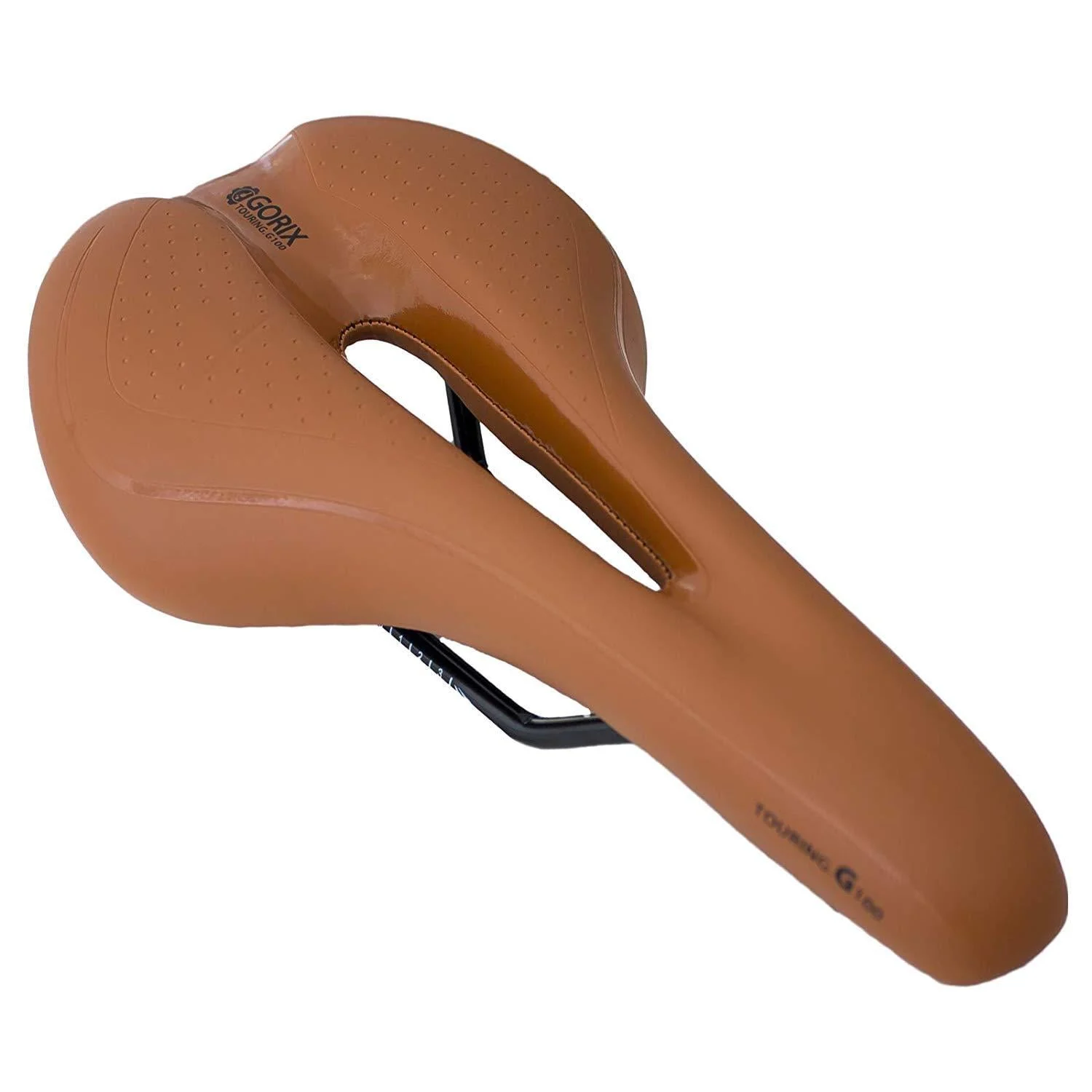 GORIX Bike Saddle Seat Comfortable Cushion with Rail Mountain Road Bicycle for Men and Women (GX-C19) Light Brown