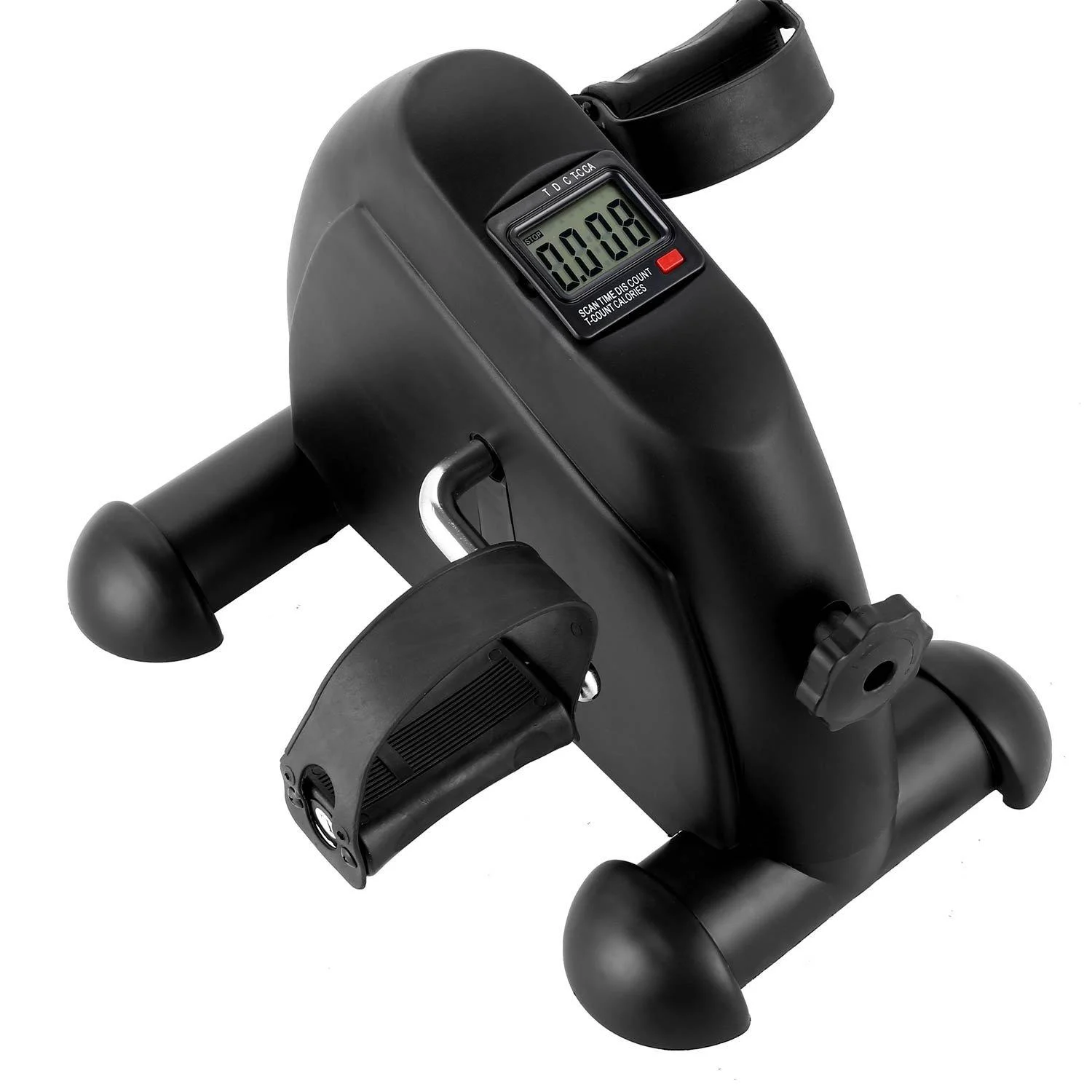 Portable Mini Cycle Bike Foot Pedal Exercise Machine Arm and Leg Recovery Peddler Exerciser Under Desk Black - besilence
