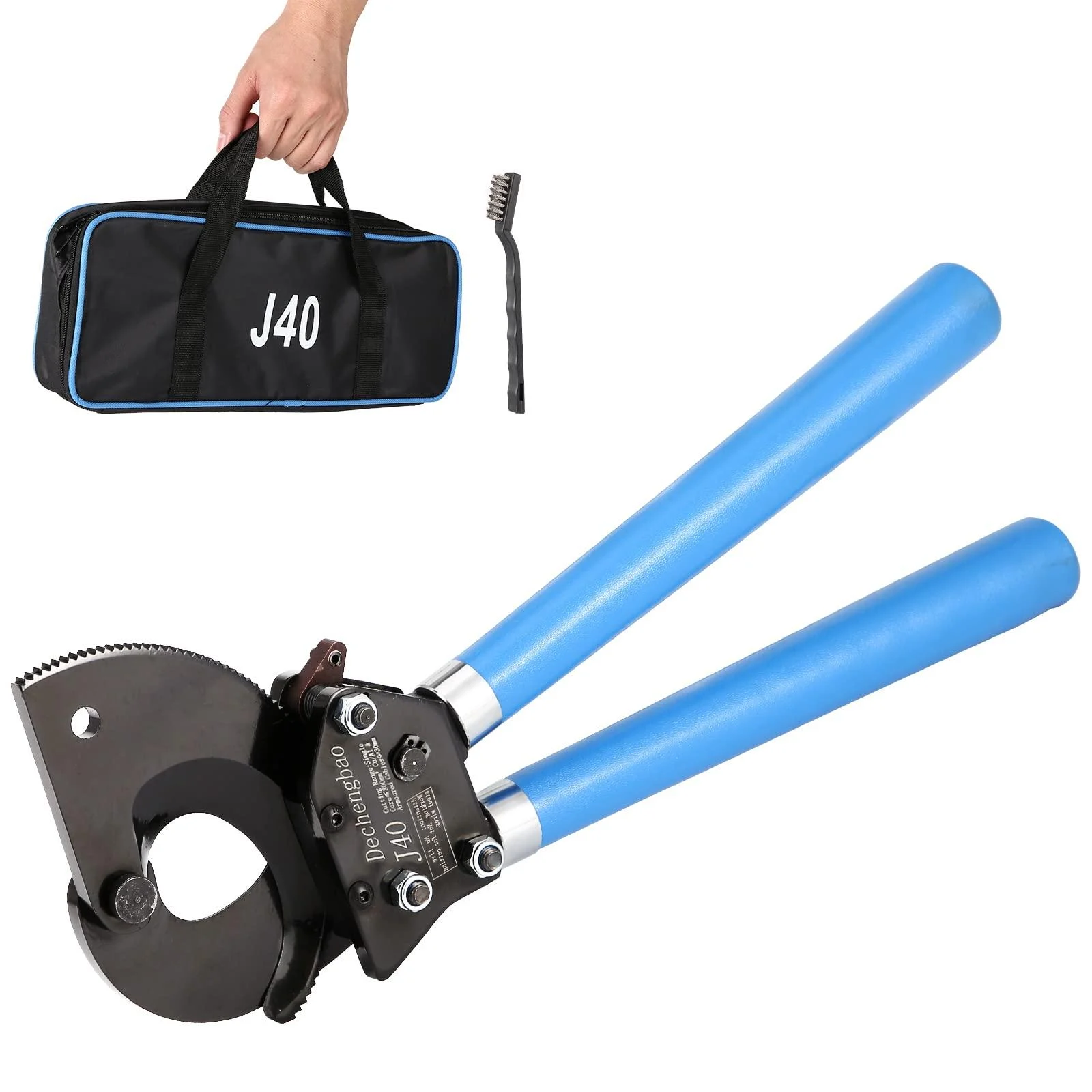 Ratchet Cutters Dechengbao J40 Heavy Duty Wire Cutter for Aluminum Copper Cable up to 400mm Ratchet Cable Cutters