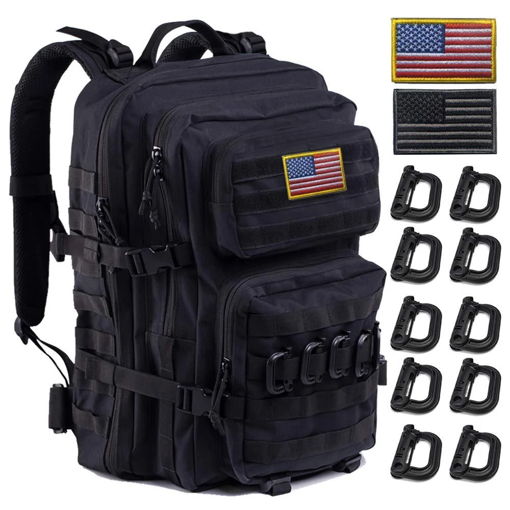 Upgrade Tactical Military Molle Backpack Army Waterproof Backpack. Black-01