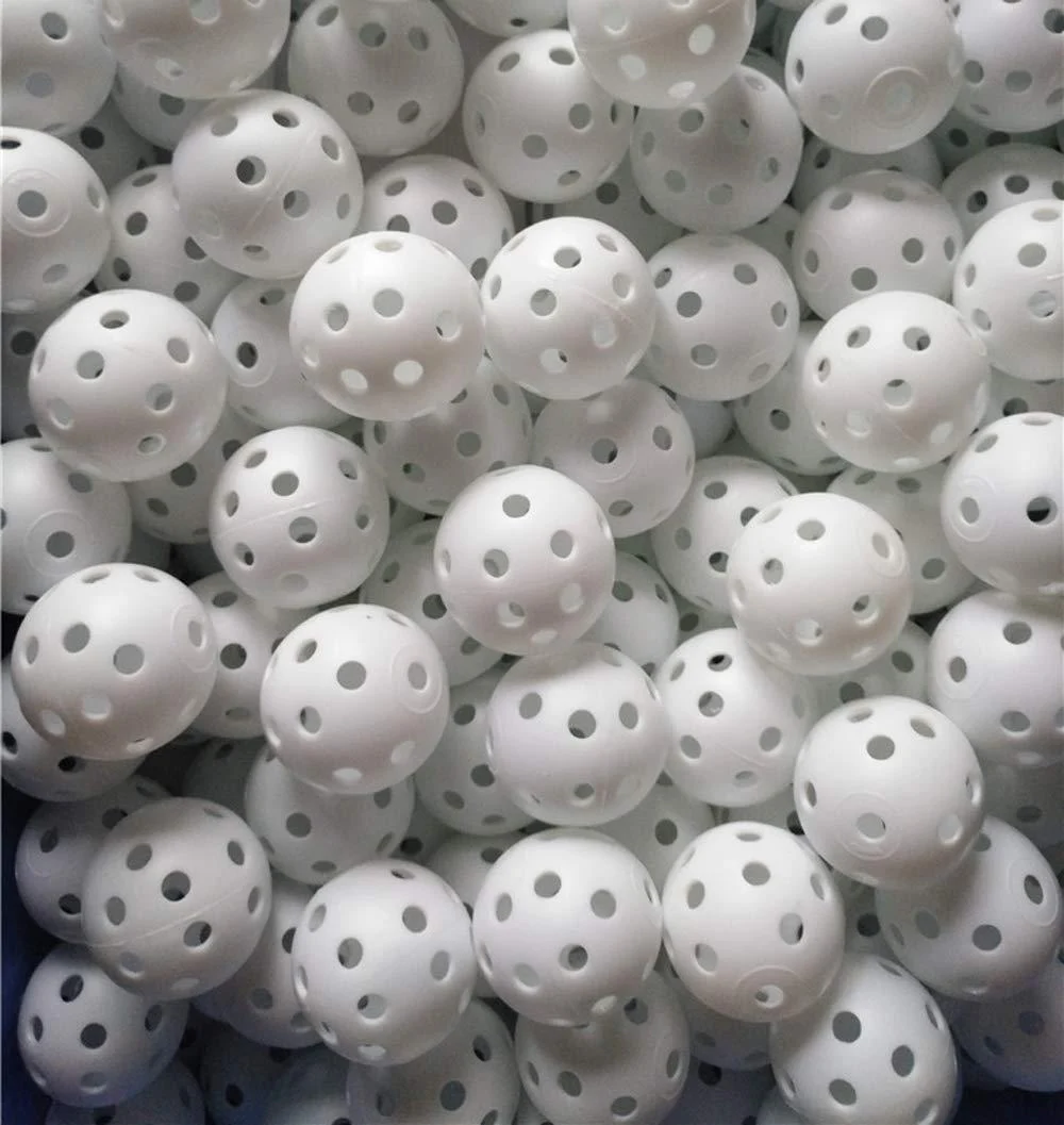 Faswin 100 Pack White Plastic Golf Training Balls Airflow Hollow 41mm Golf Balls for Driving Range Swing Practice Home Use