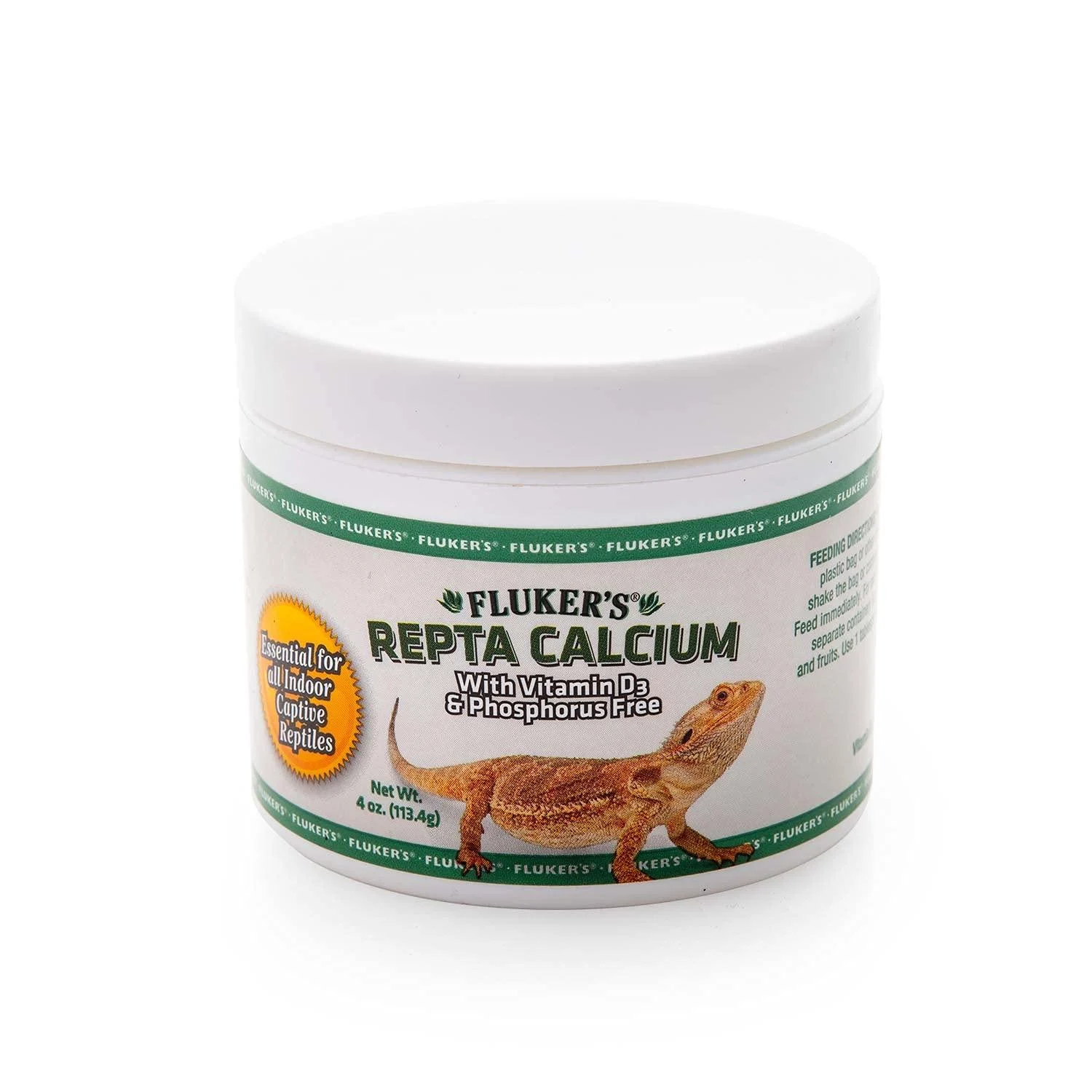 Fluker's Calcium Reptile Supplement with added Vitamin D3 4-Ounce