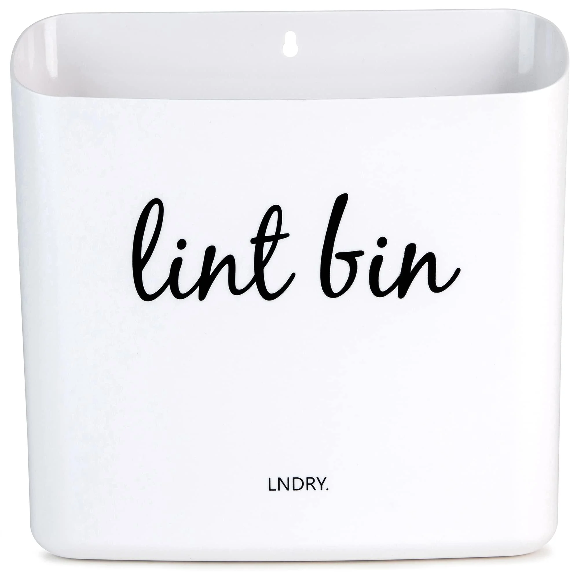 Laundry Room Trash Can - Lint Bin - Magnetic Lint Bin for Laundry Room - Lint Bin for Laundry Room Magnetic - Laundry Lint Bin - Lint Holder Bin for Laundry Room (White)
