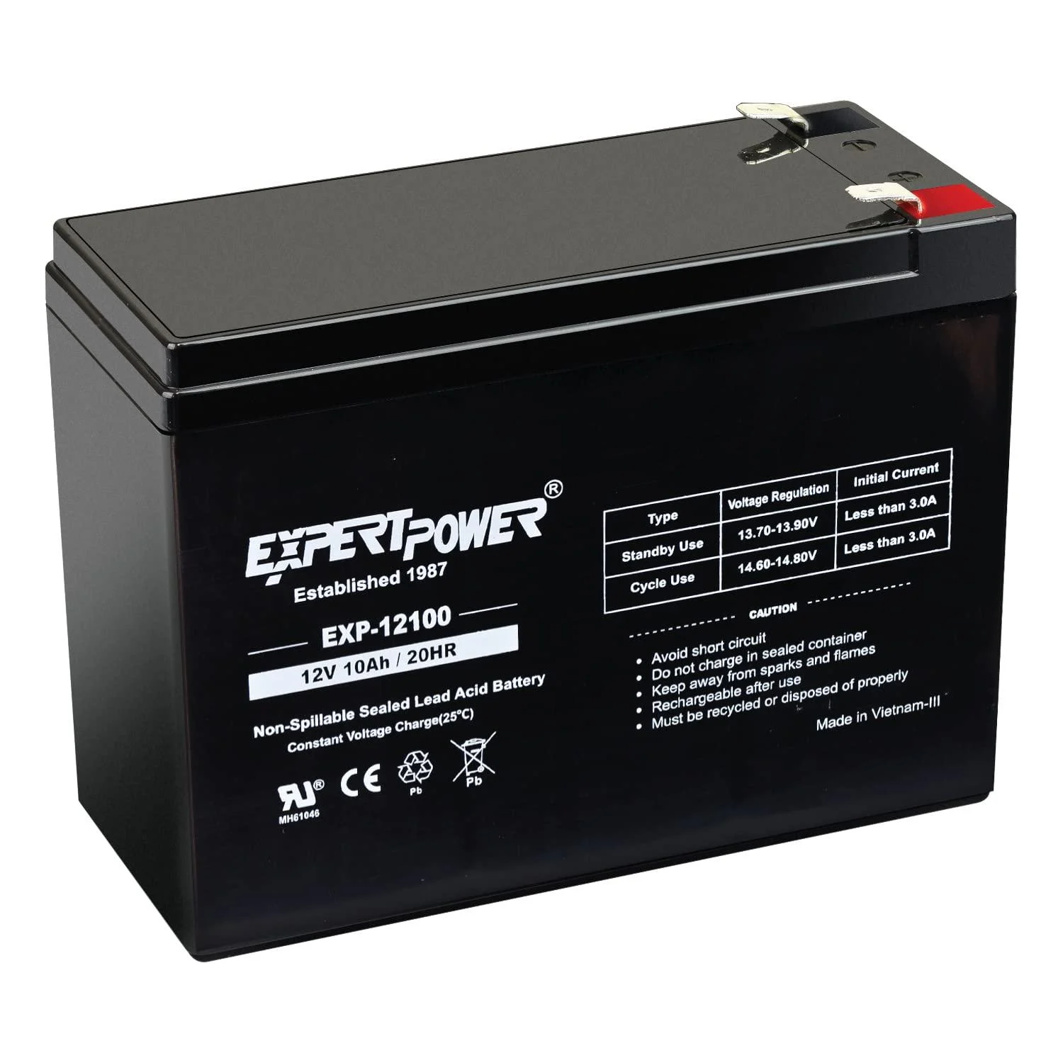 12v 10Ah SLA Rechargeable Battery - F2 Terminals 12 V 10AH