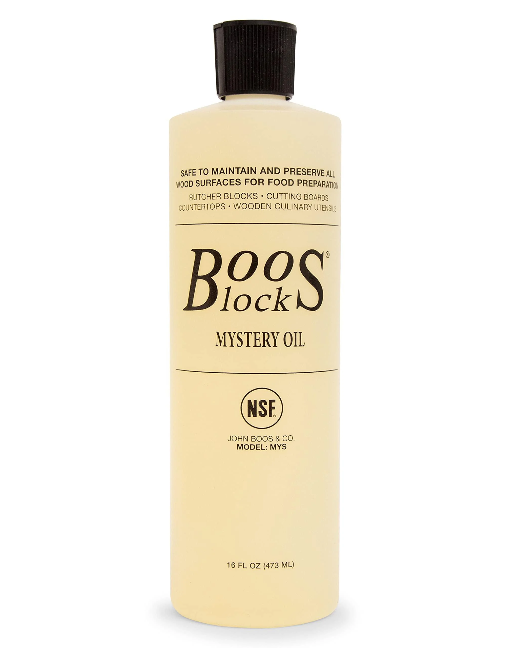 John Boos MYSB Mystery Butcher Block Oil, 16 Ounce Bottle