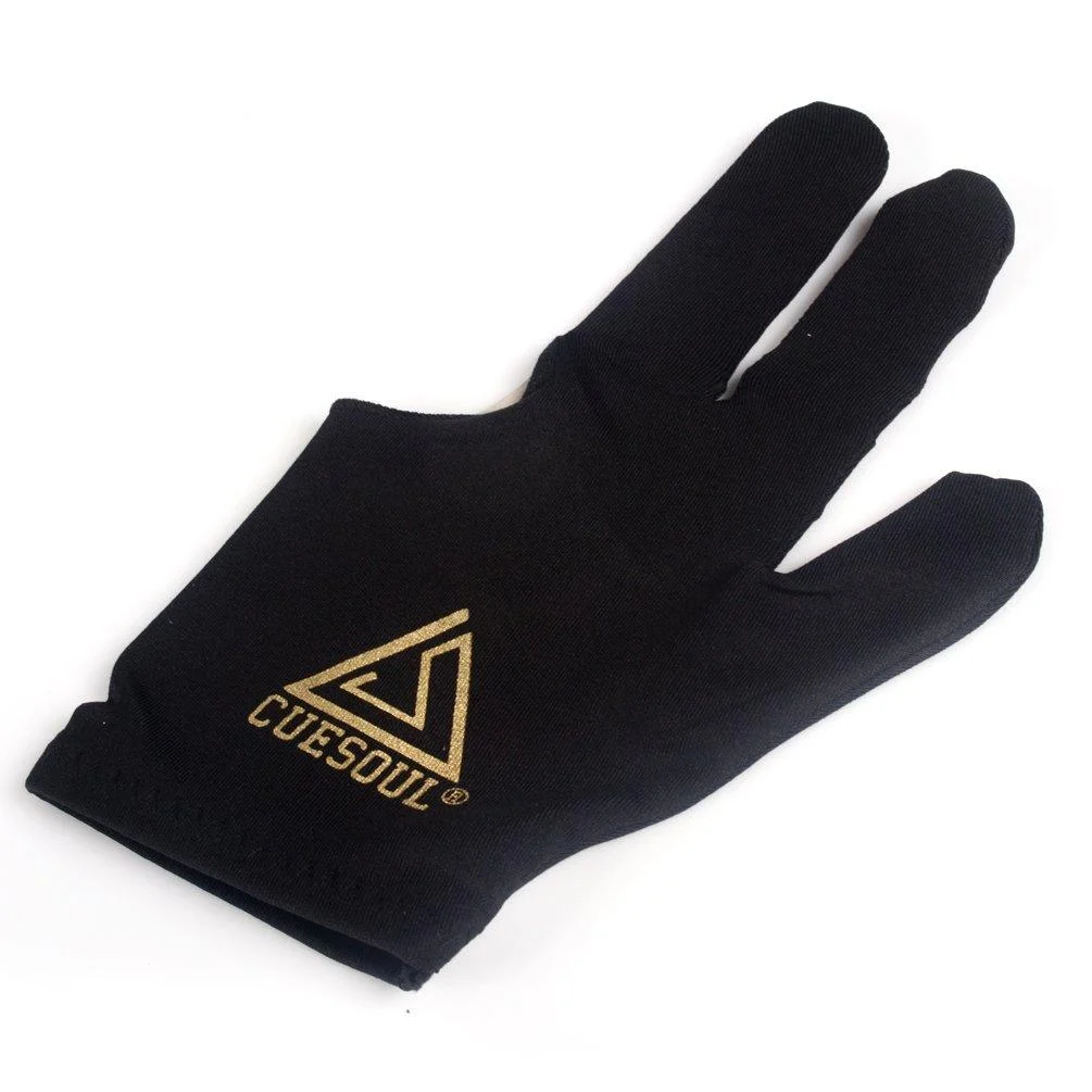 CUESOUL 10pcs/Set 3-Finger Gloves Billiards Snooker Cue Gloves Black