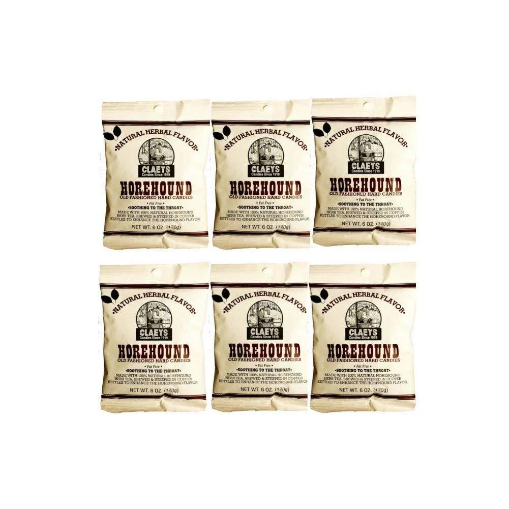 Claeys Old Fashioned Hard Candy - 6 Pack - Horehound - Since 1919 Horehound 6 Ounce (Pack of 6)