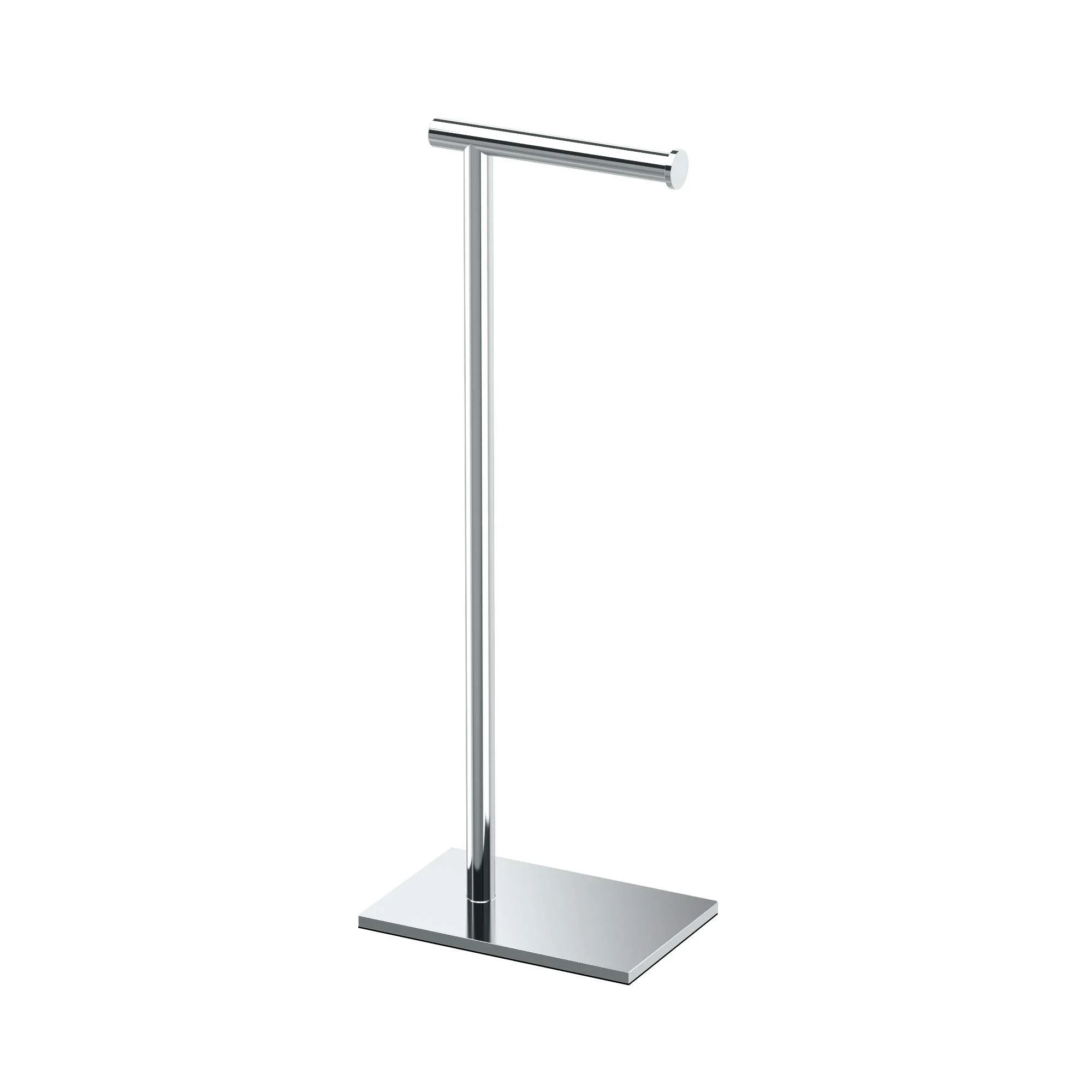 Modern Square Base Tissue Holder Stand, 21.25", in Chrome Chrome Without Storage - Gatco