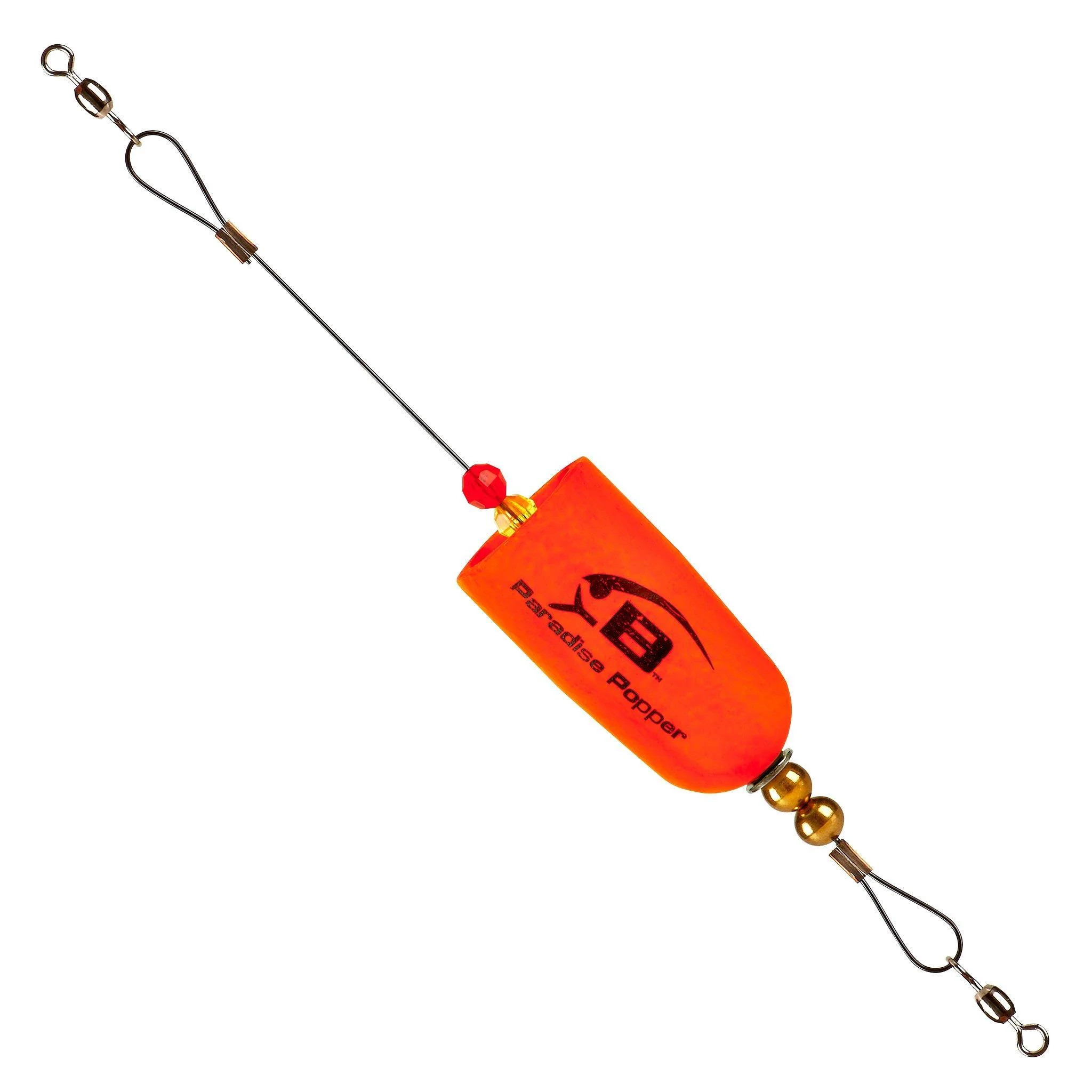 Bomber Lures Paradise Popper X-Treme Popping Cork Float for Carolina Rig Orange Popper