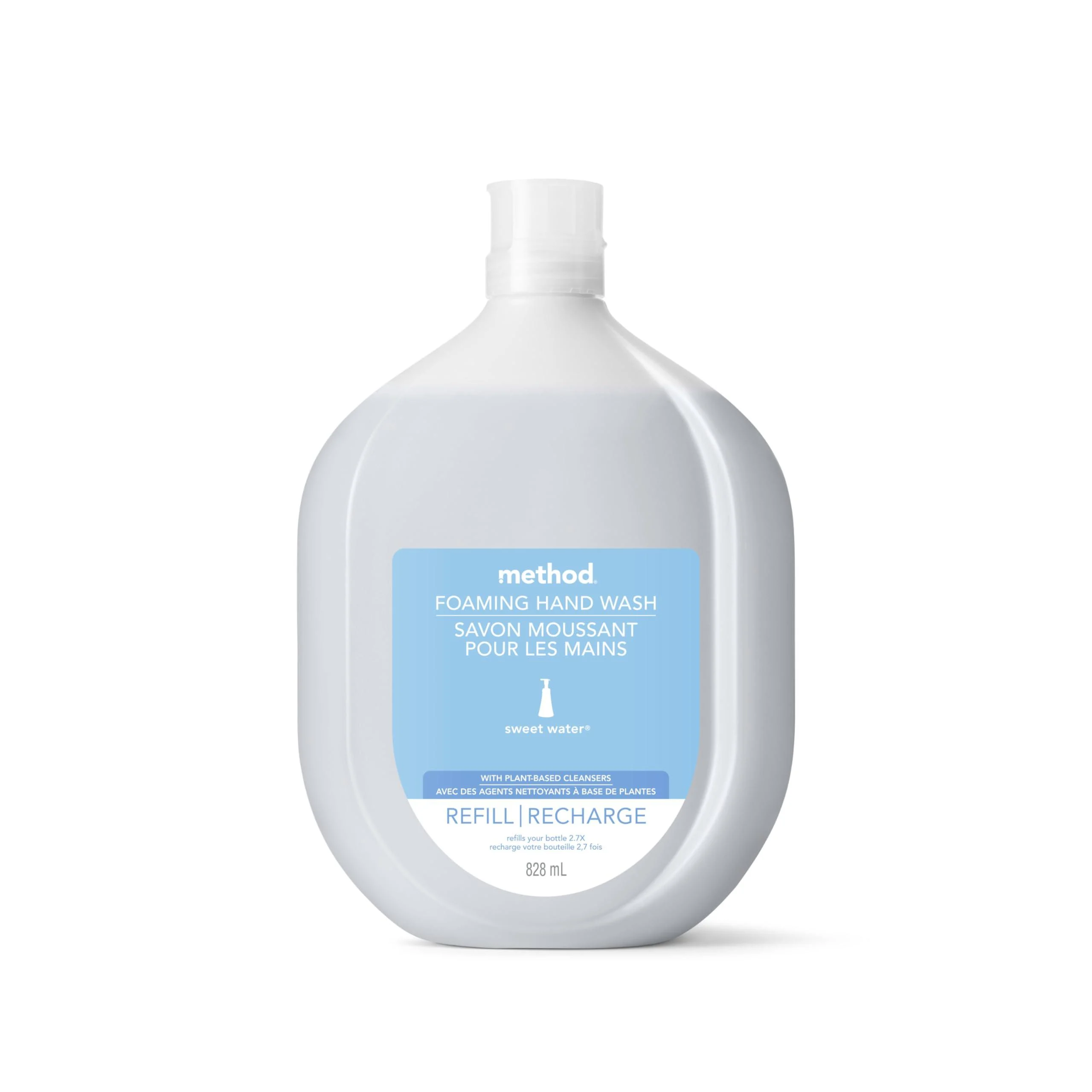 Method Foaming Hand Soap Refill Biodegradable Formula Reloads Foam Hand Wash Bottle Sweet Water Scent 828 mL