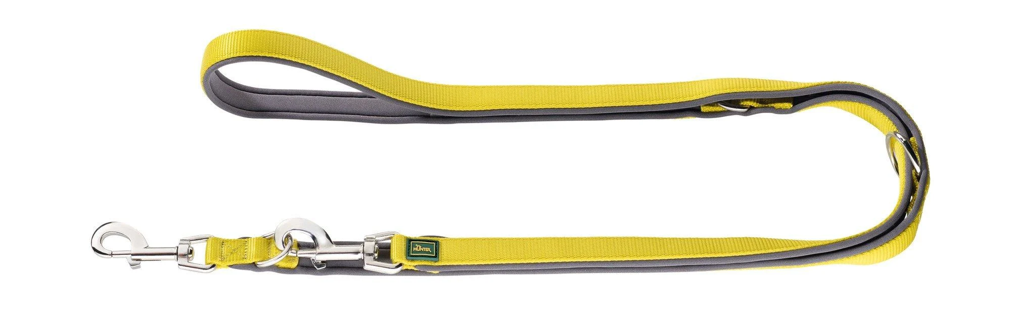 HUNTER NEOPRENE Adjustable dog leash 2.5 x 200 cm black/grey 2.5 x 200 cm black/grey