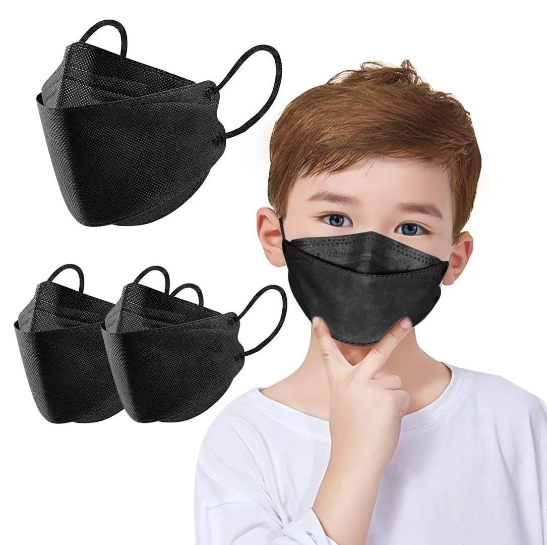 KF94 Face Mask for Kids 50 PCS, 4 Layer Disposable Face Masks for Children, Black Masks Kids 50 pcs - Edith qi