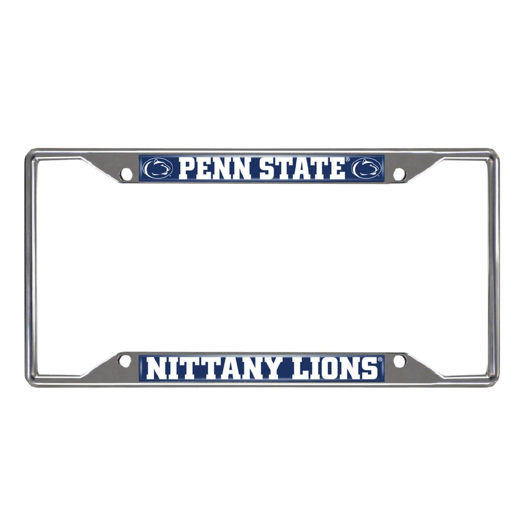 FANMATS 14880 Penn State Nittany Lions Chrome Metal License Plate Frame, Team Colors, 6.25in x 12.25in