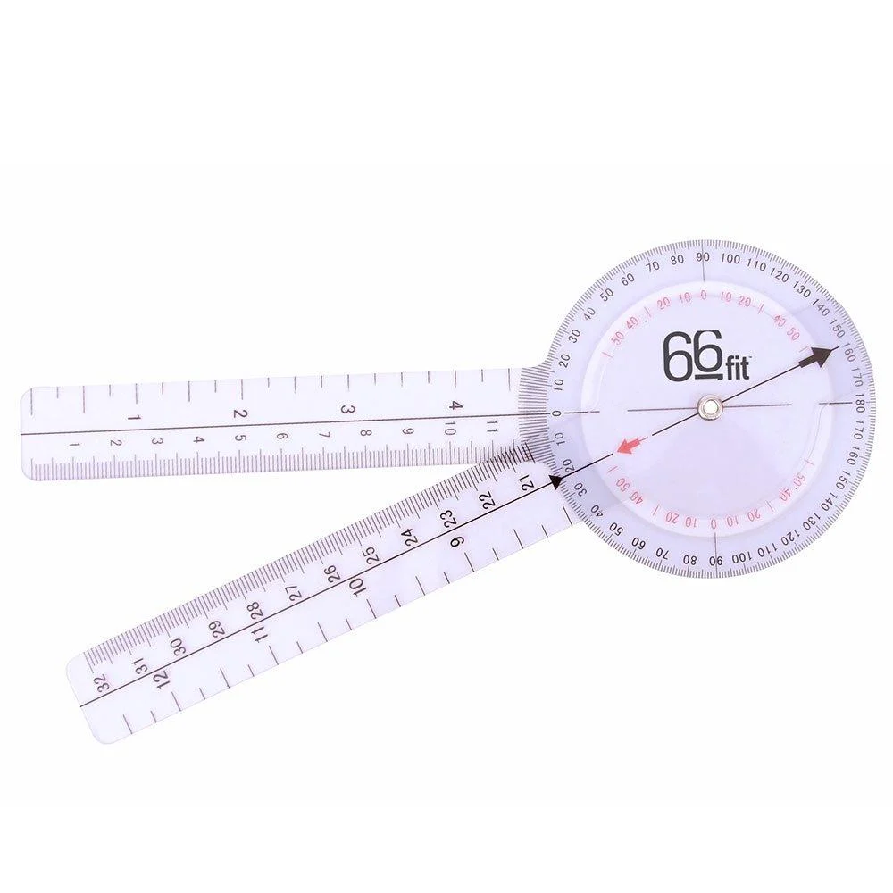 66fit Goniometer Plastic 12" - Angle Medical Joint Measuring Ruler 12 Inch (Pack of 2)