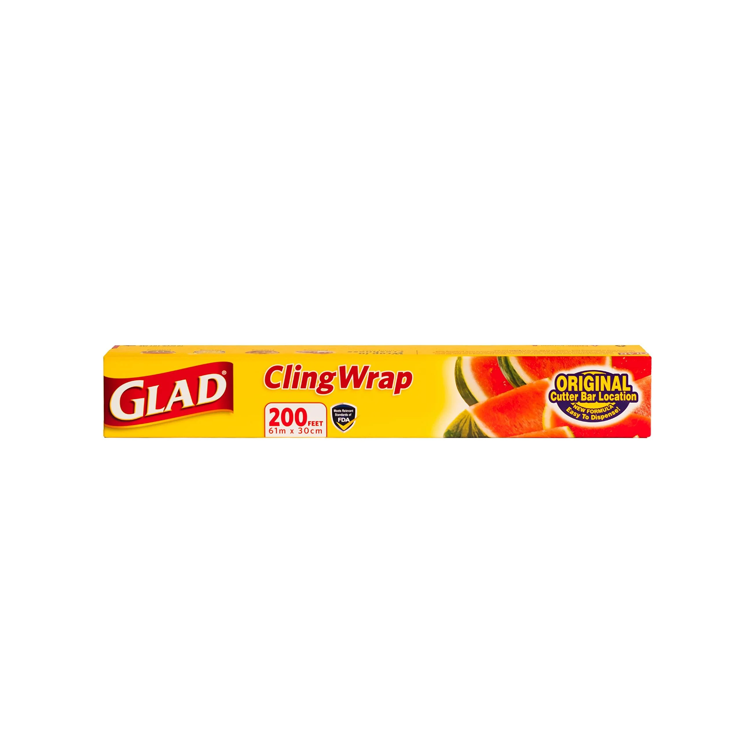Glad ClingWrap Plastic Wrap - 200 Square Foot Roll (Package May Vary)