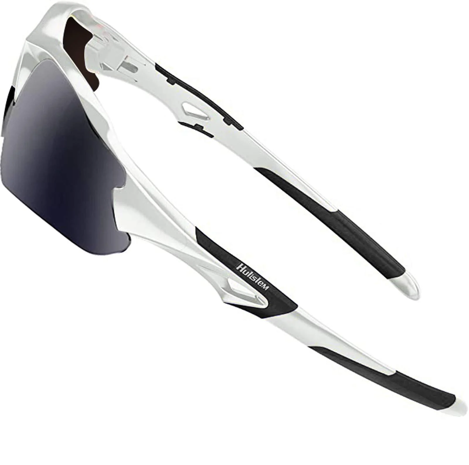 Hulislem Blade Sport Polarized Sunglasses White Black