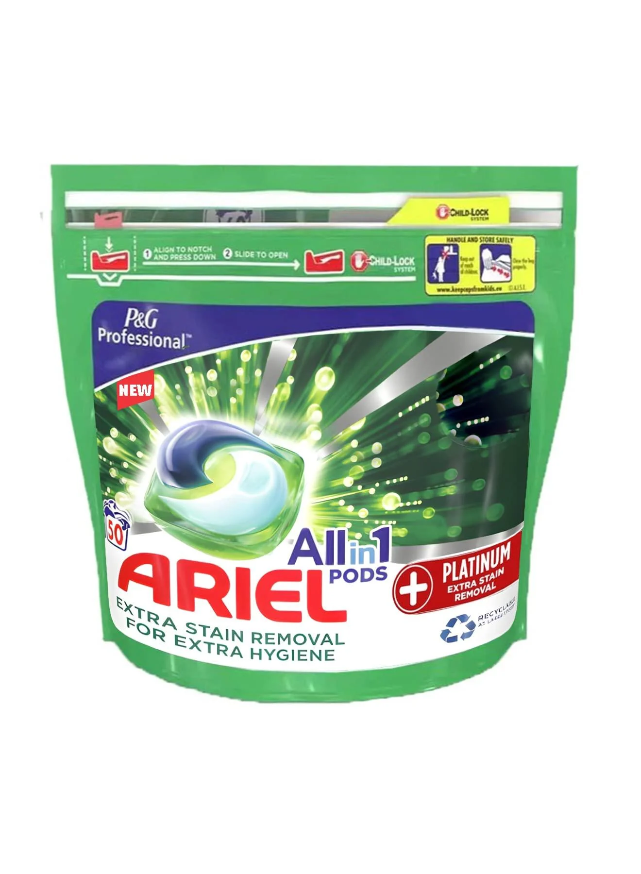 Ariel + Oxi Stain Removers All in 1 Pods 50 Washes