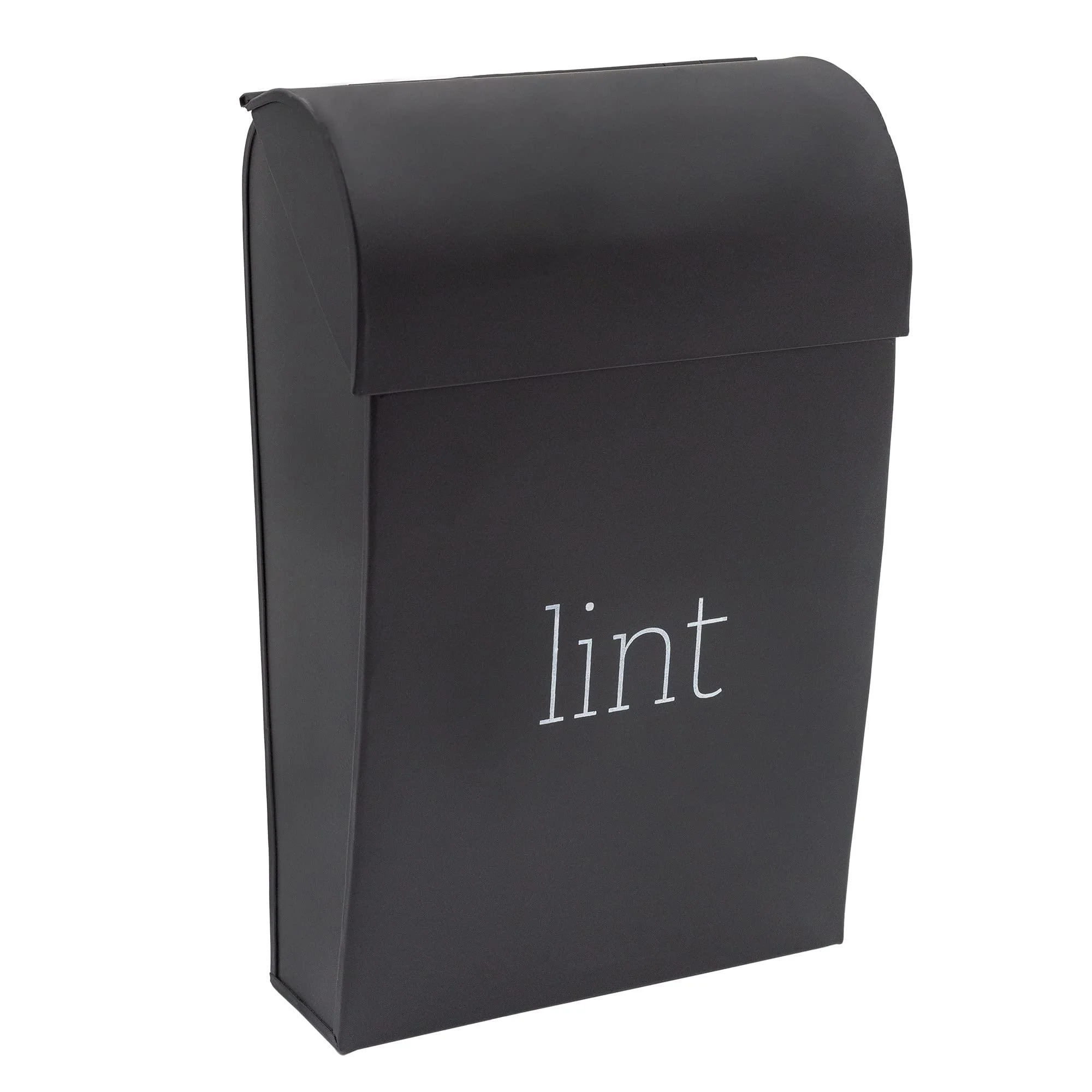 AuldHome Enamelware Lint Holder Bin (Black) Modern Farmhouse Laundry Room Decor - AuldHome Design