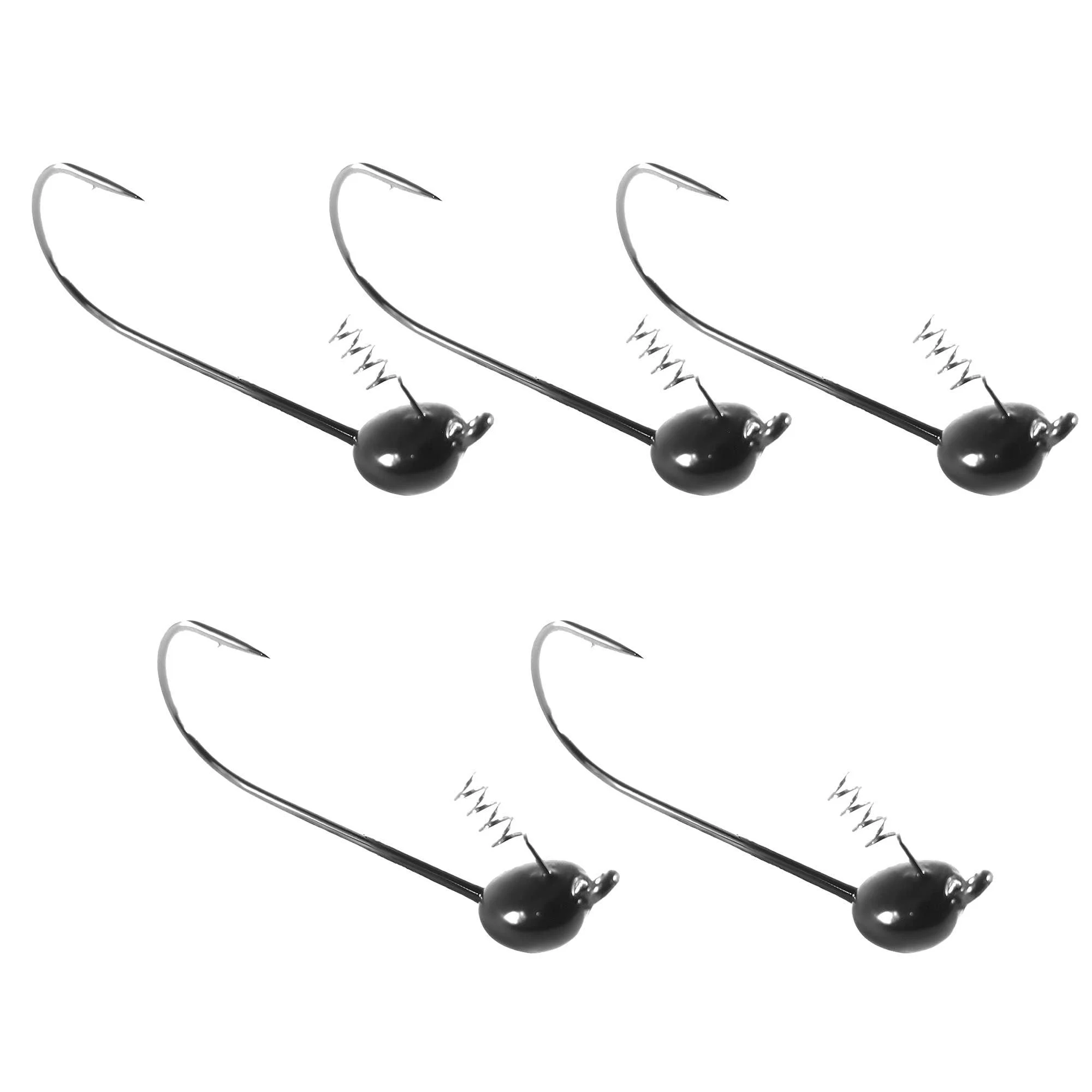 Reaction Tackle Tungsten Shaky Head Jigs (5-Pack) Black 3/8 oz (5 per pack)