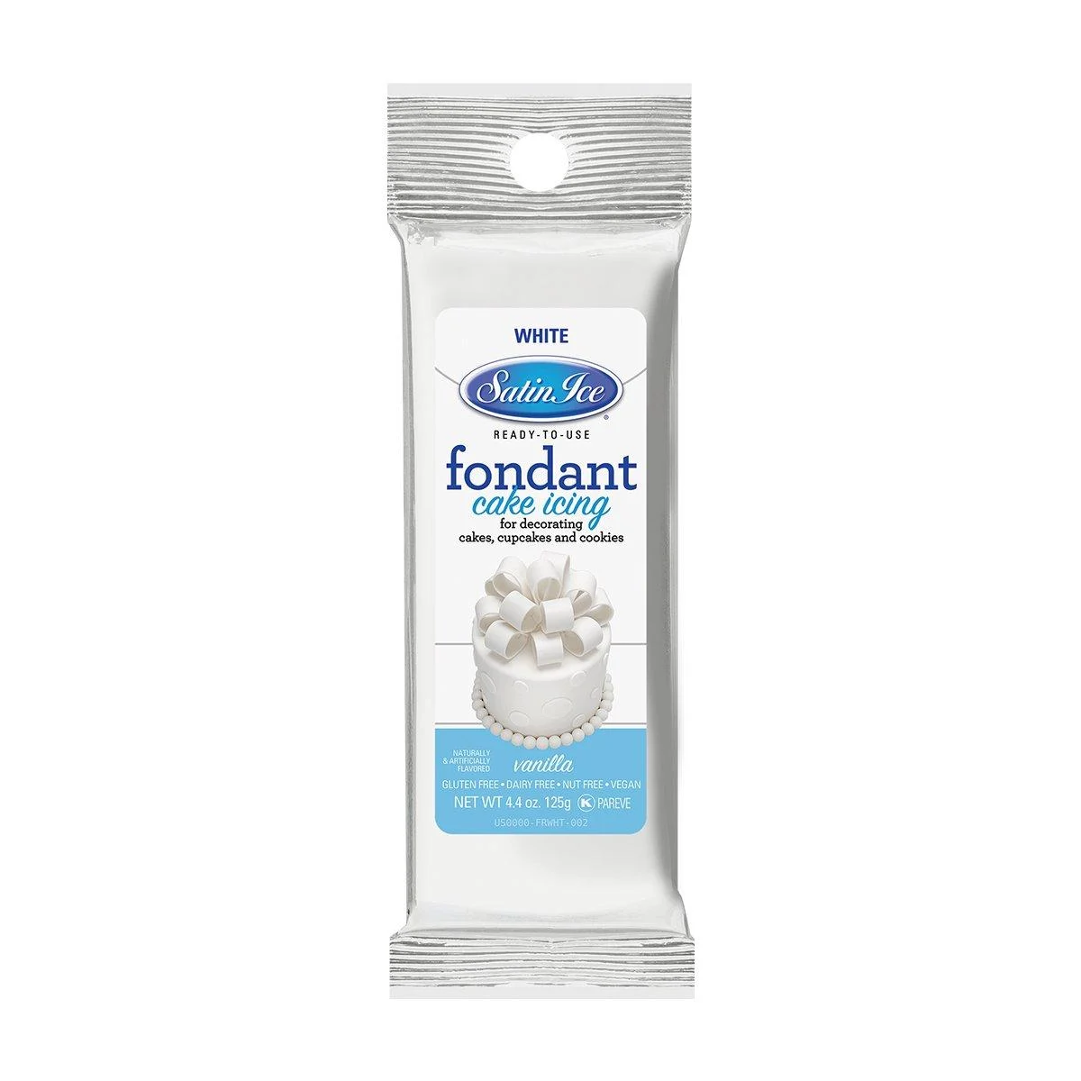 Satin Ice White Fondant Vanilla 125 Grams White 125 g (Pack of 1)