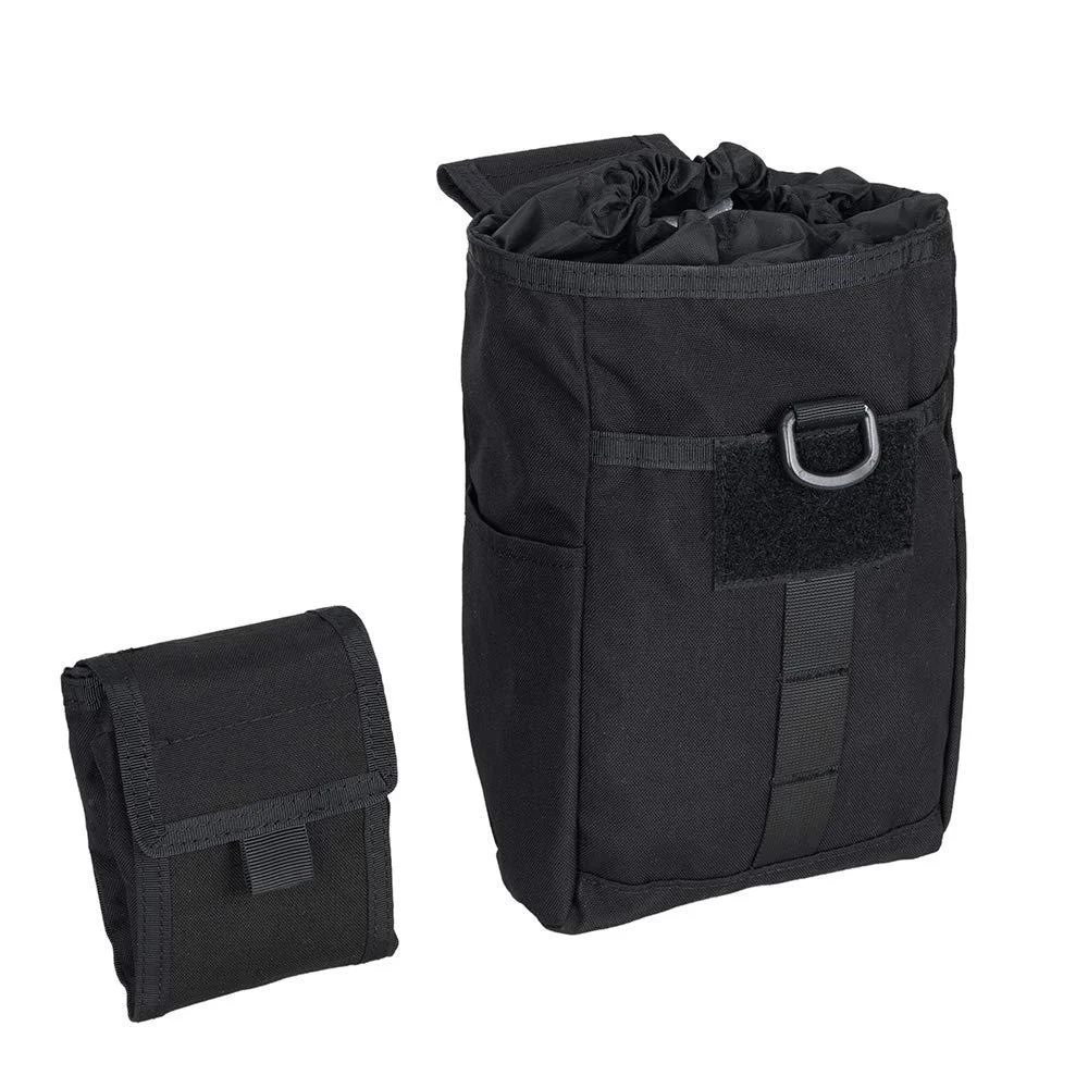EXCELLENT ELITE SPANKER Molle Dump Pouch Drawstring Magazine Utility Pouch Folding Dump Pouch Waist Bag Black
