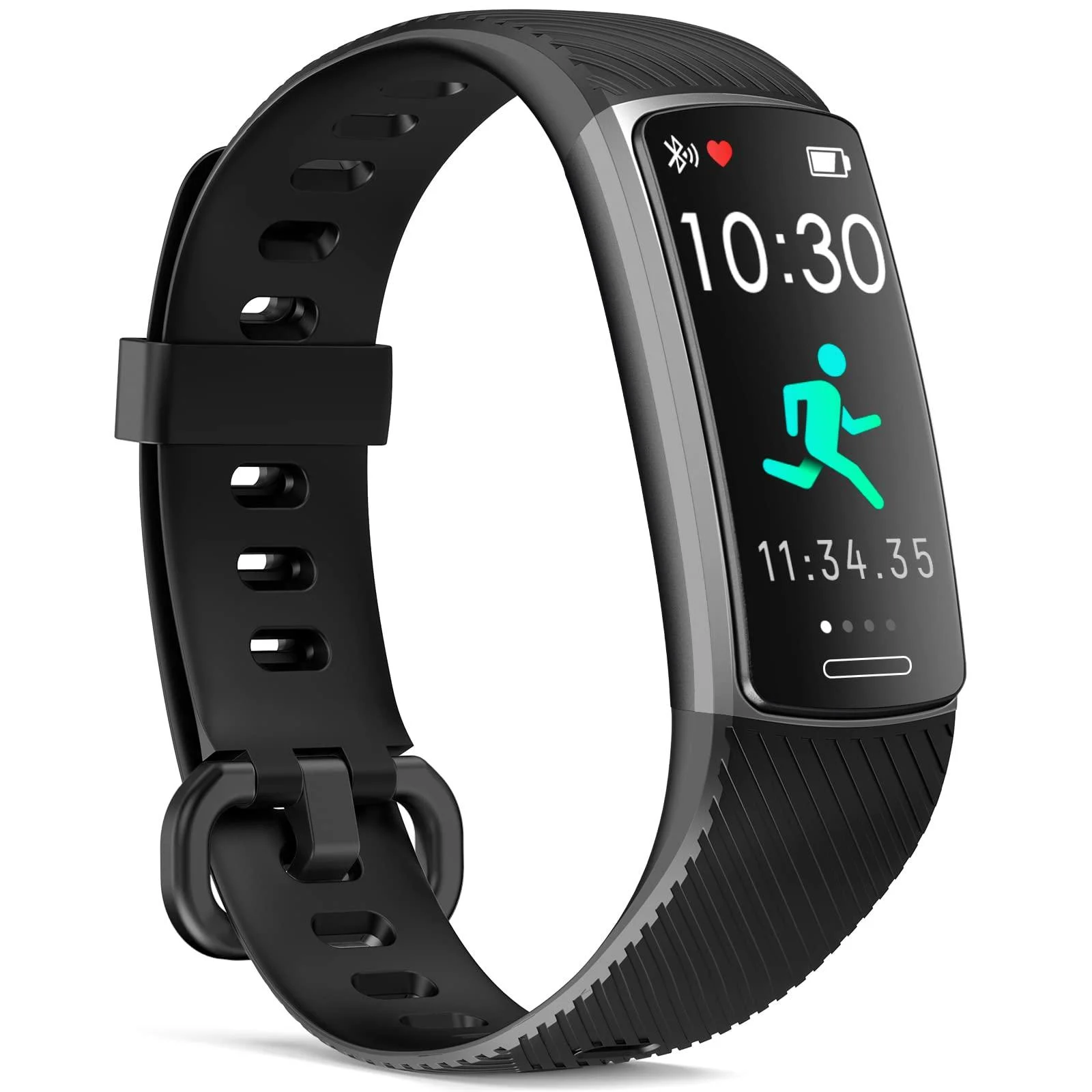 Livikey Fitness Tracker, Activity Tracker with Heart Rate Monitor & Sleep Monitoring, IP68 Waterproof Pedometer, Calorie Counter, Health Fitness Watch for Sports Workout, Step Tracker for Women Men Black