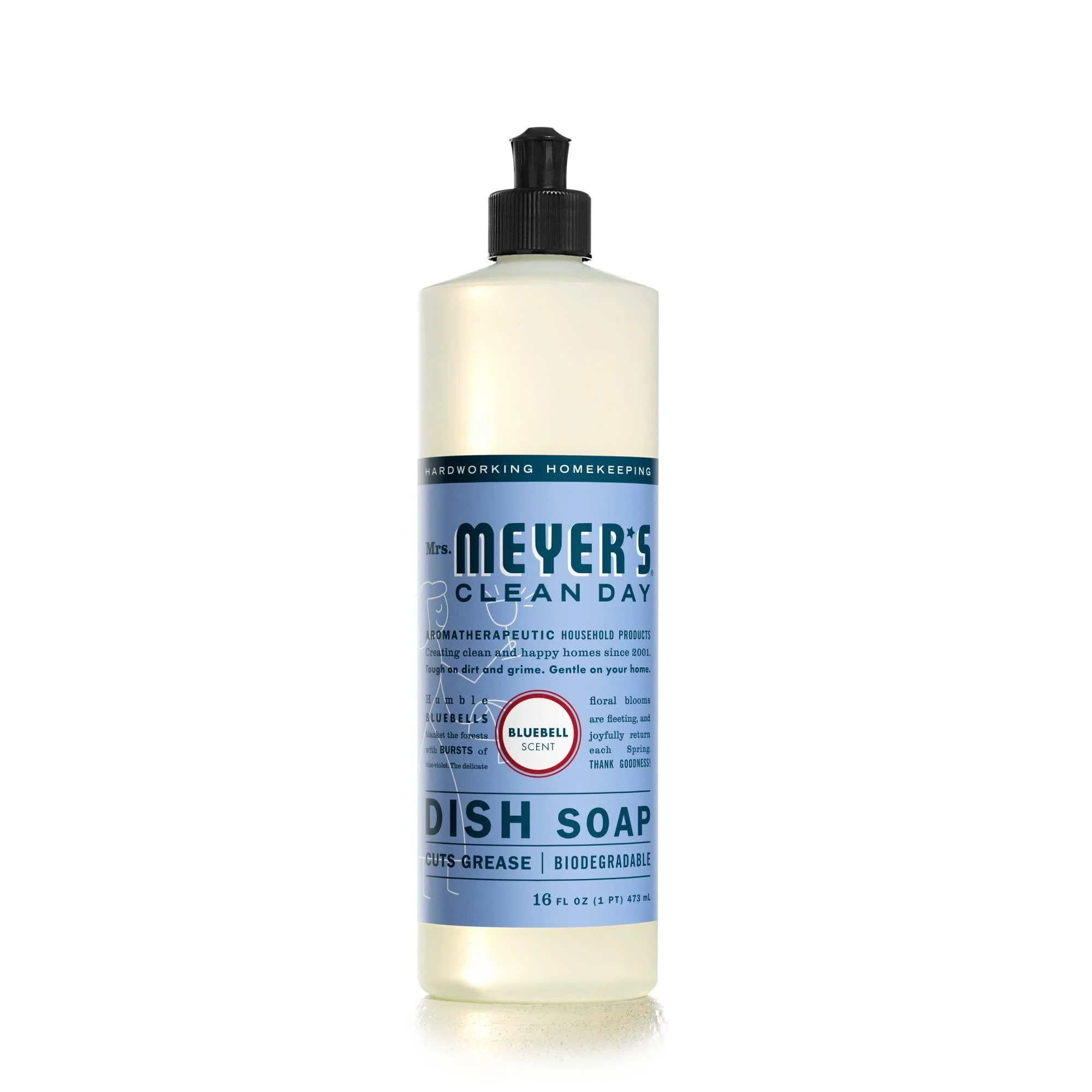 Mrs. Meyer's Liquid Dish Soap Bluebell 16 FL OZ - MRS. MEYER'S CLEAN DAY
