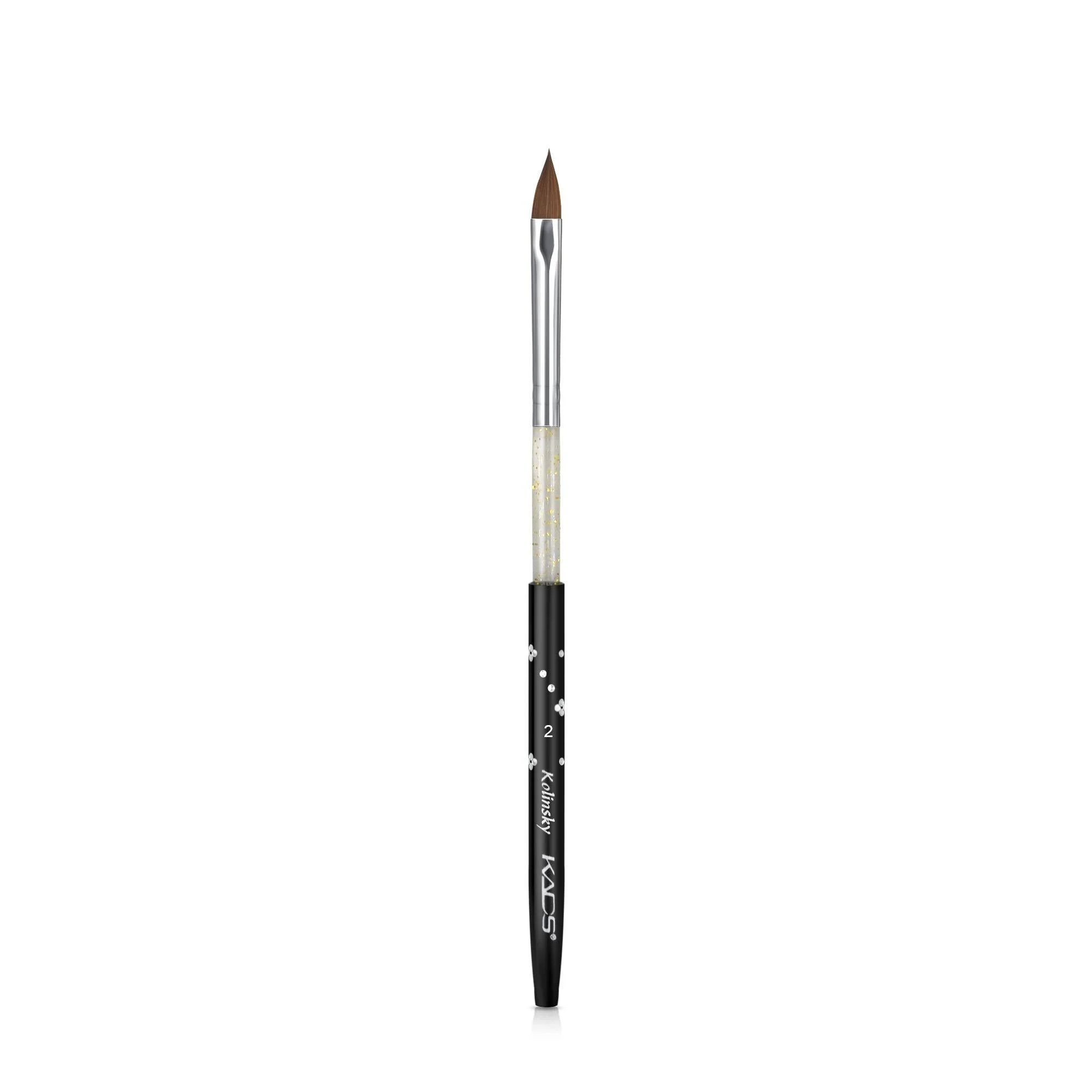 KADS 100% Kolinsky Sable Brush Professional Sable Acrylic Nail Art Brushes Pen Nail Brushes size 2 Size 2 (Pack of 1)