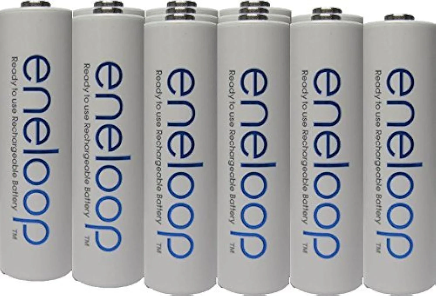 Eneloop Newest Version Panasonic 4rd Generation 12 Pack AA NiMH Pre-Charged Rechargeable Batteries -Free Battery Holder- Rechargeable 2100 Times