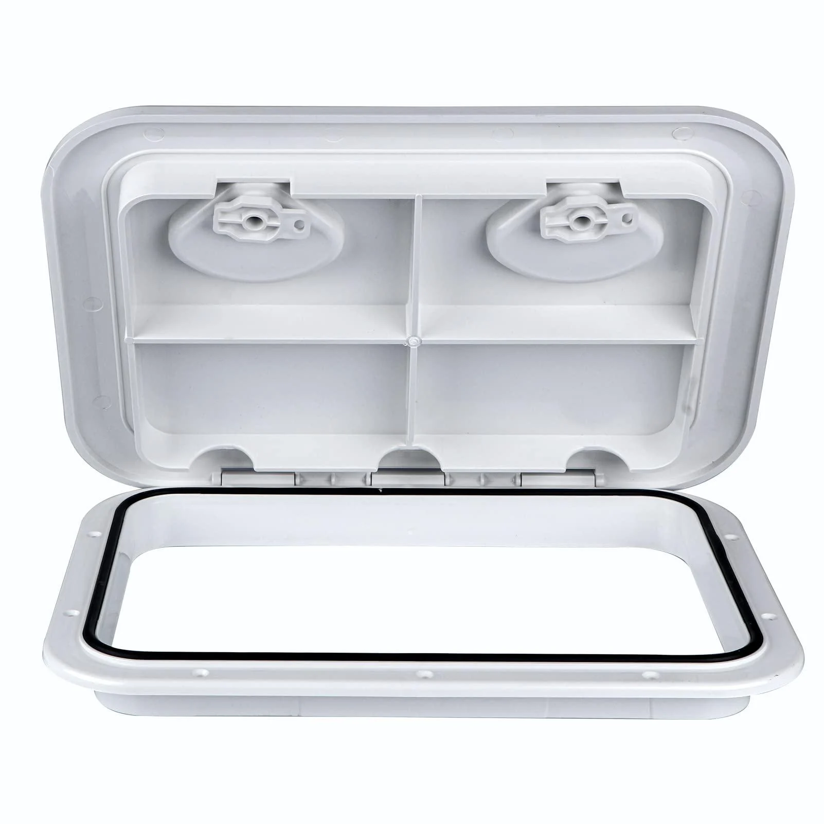 smartmarine White Marine Deck Access Hatch 17.312.4" Boat Hatch & Lid,Rectangle Boat Deck Hatch